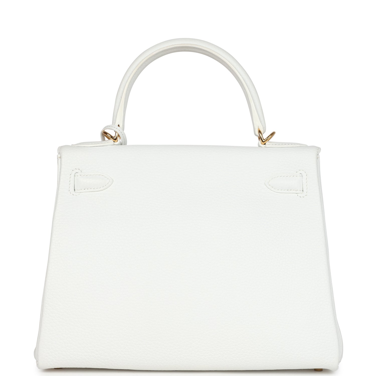 Hermes Kelly Retourne 28 White Clemence Gold Hardware