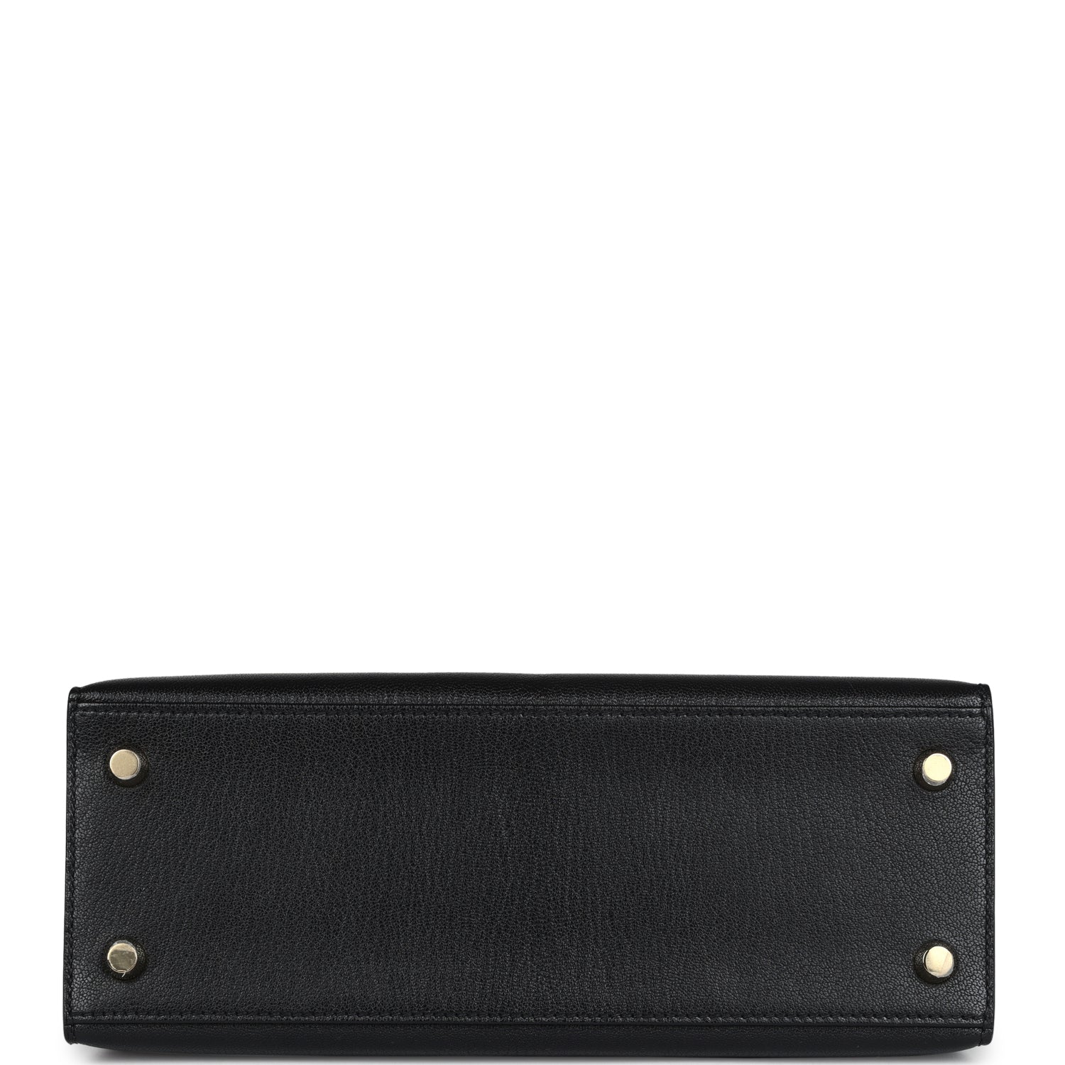Hermes Kelly Sellier 25 Black Chevre Mysore Gold Hardware