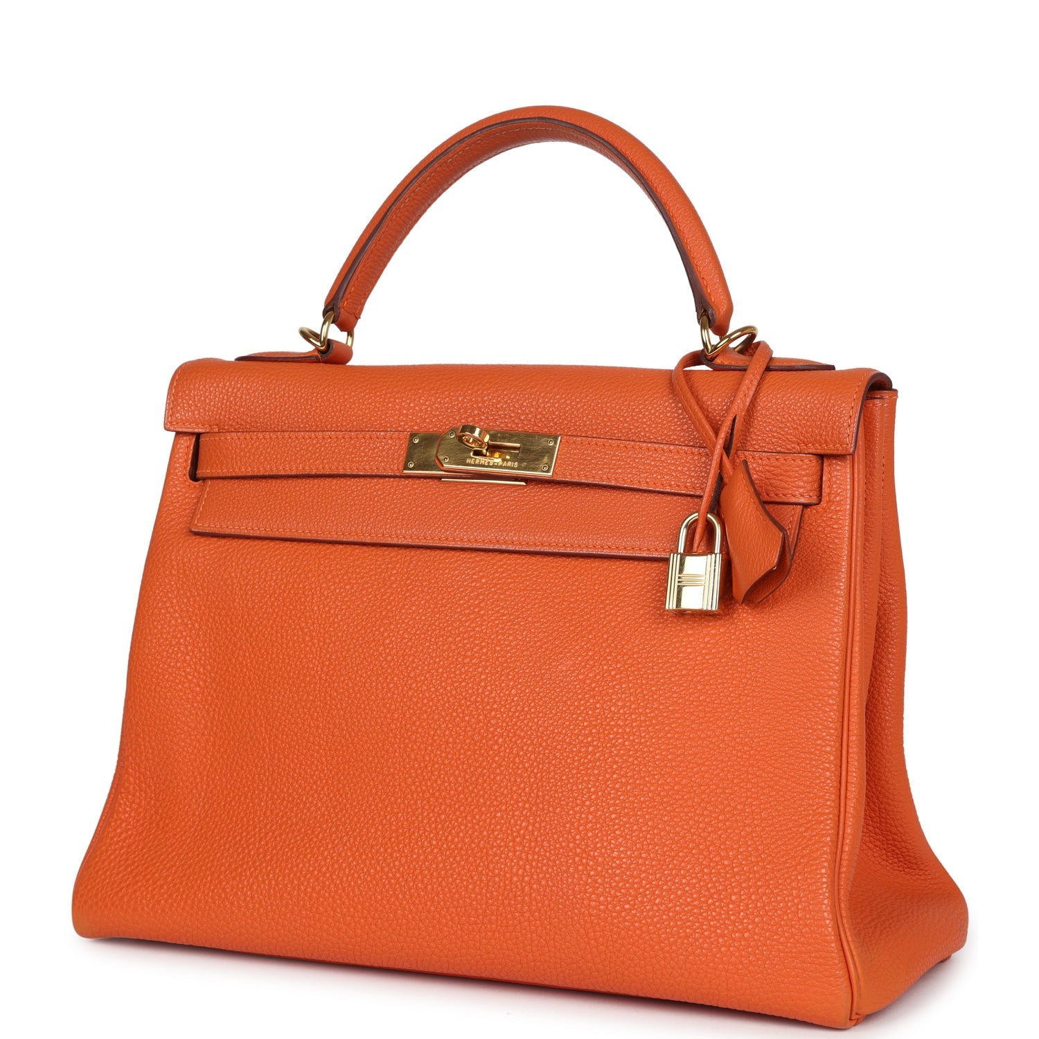 New Hermes Kelly Retourne 32 Orange Togo Gold Hardware