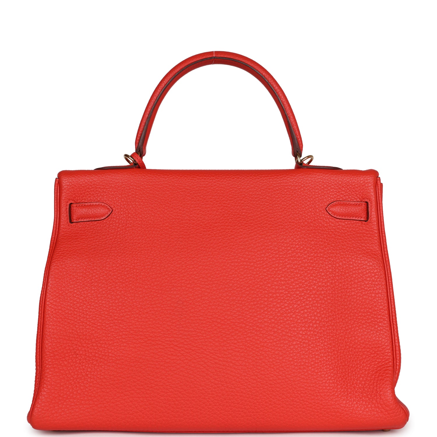 Pre-owned Hermes Kelly Retourne 35 Capucine Togo Gold Hardware
