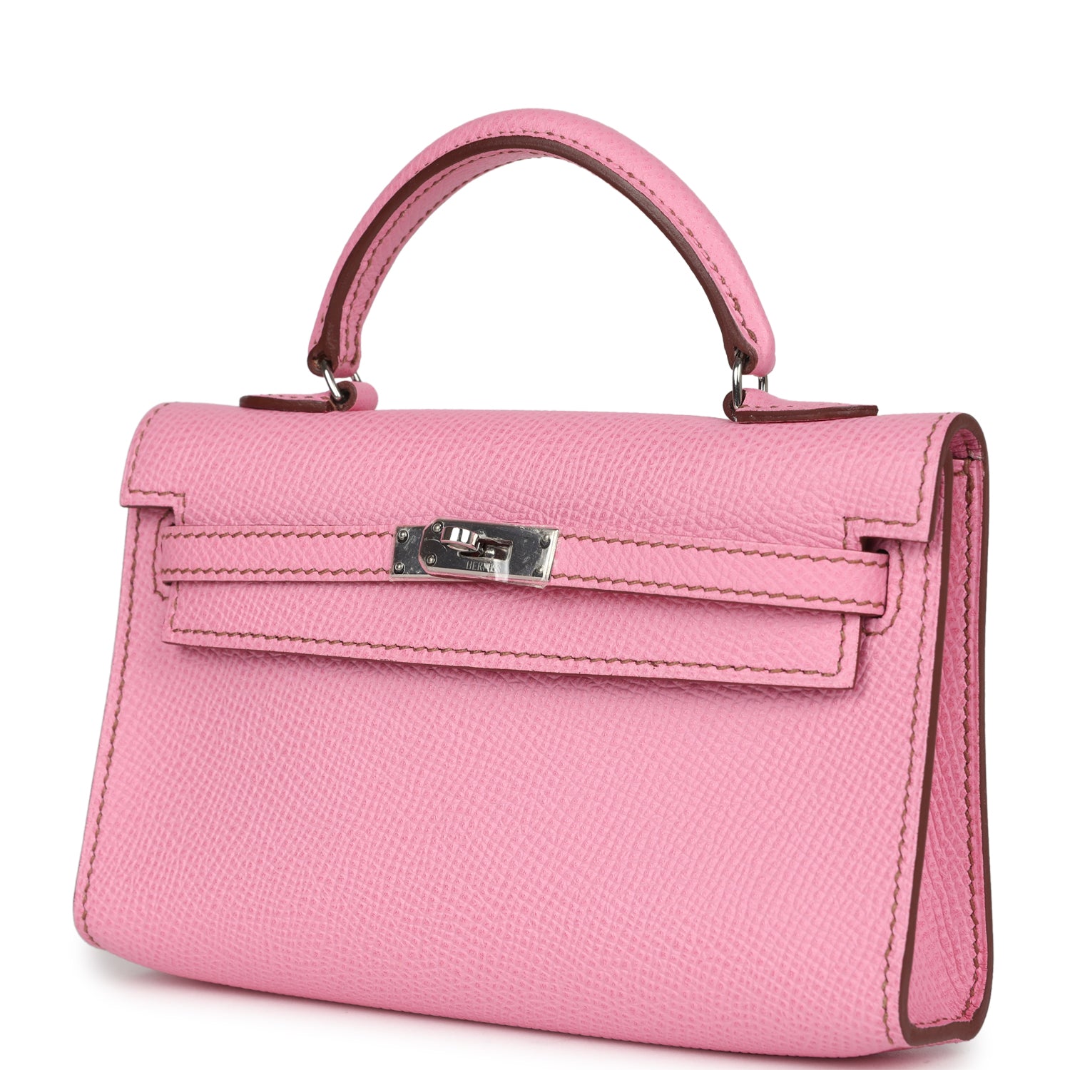 New Hermes Micro Kelly 15 Bubblegum Epsom Palladium Hardware