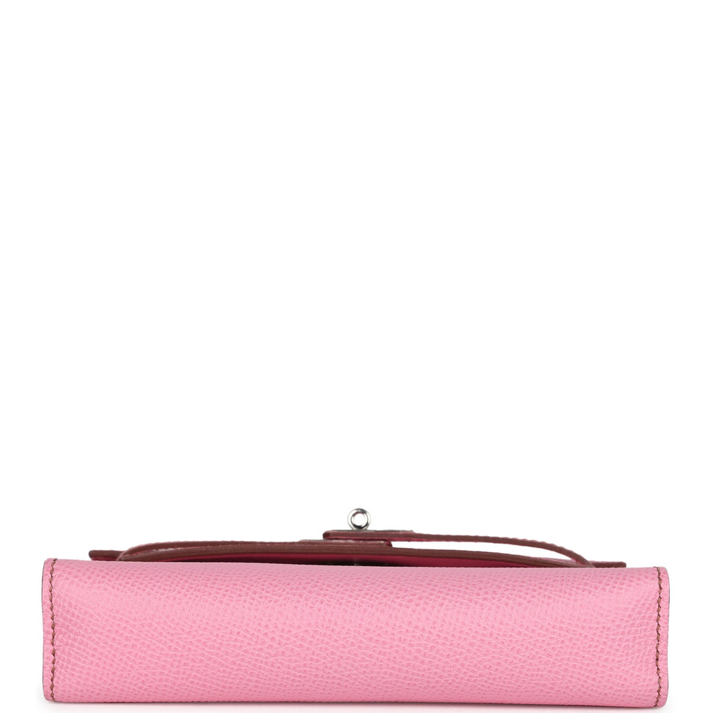 New Hermes Micro Kelly 15 Bubblegum Epsom Palladium Hardware