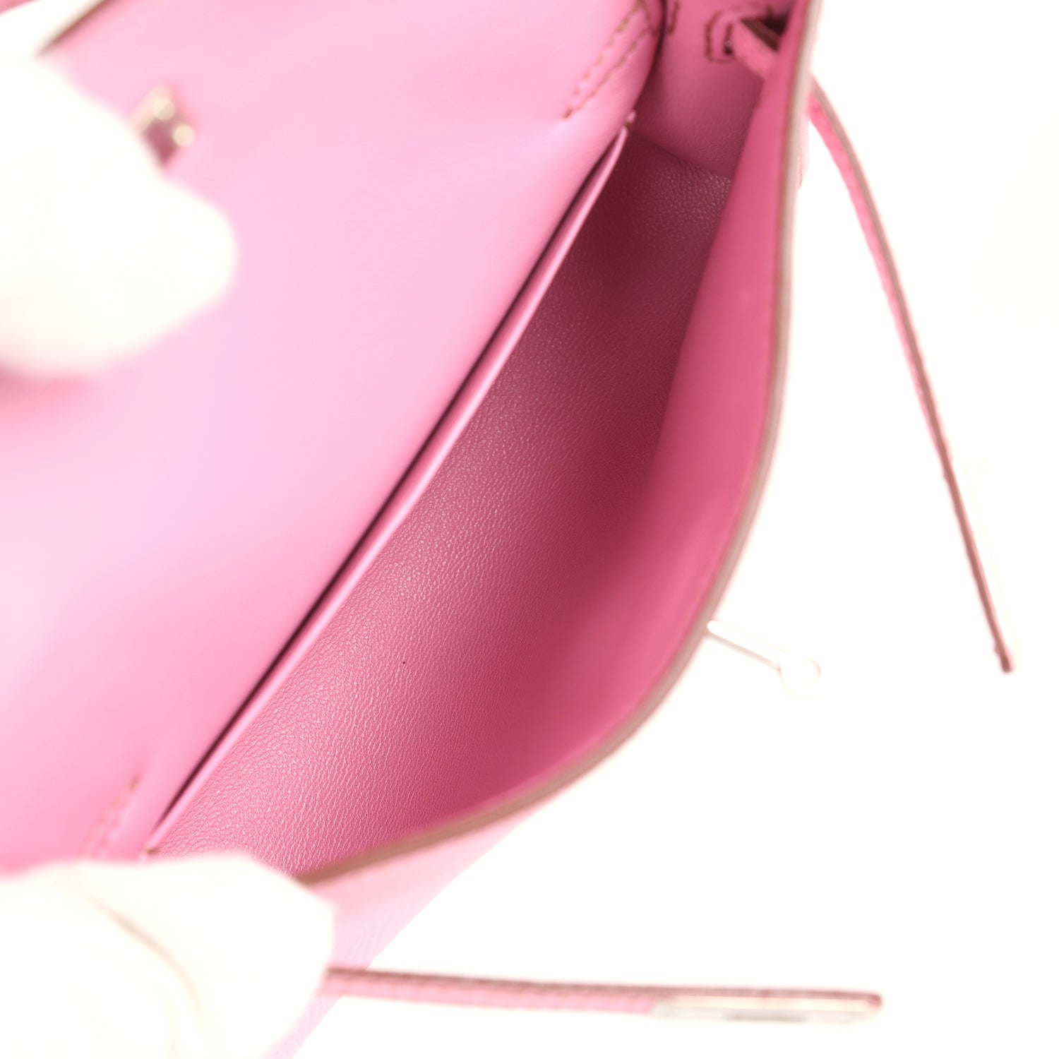 New Hermes Micro Kelly 15 Bubblegum Epsom Palladium Hardware