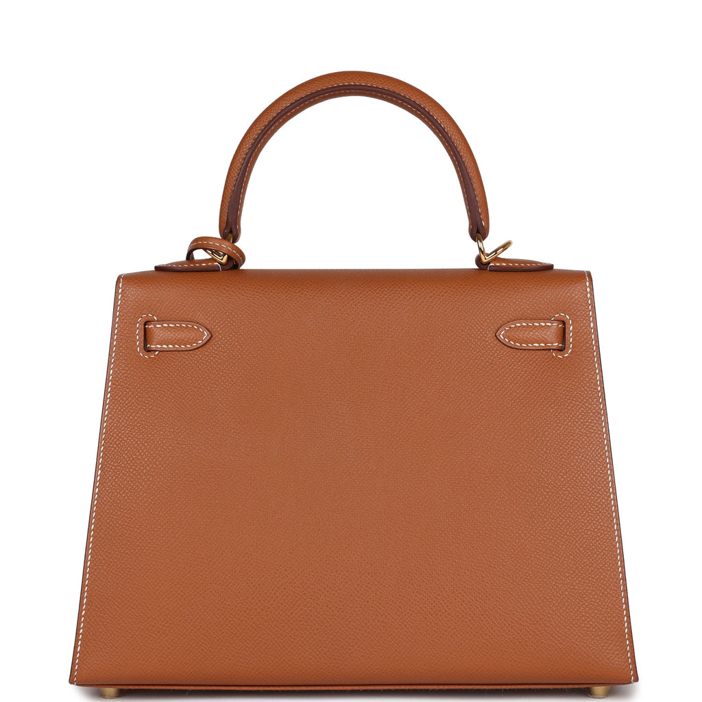 Hermes Kelly Sellier 25 Gold Epsom Gold Hardware