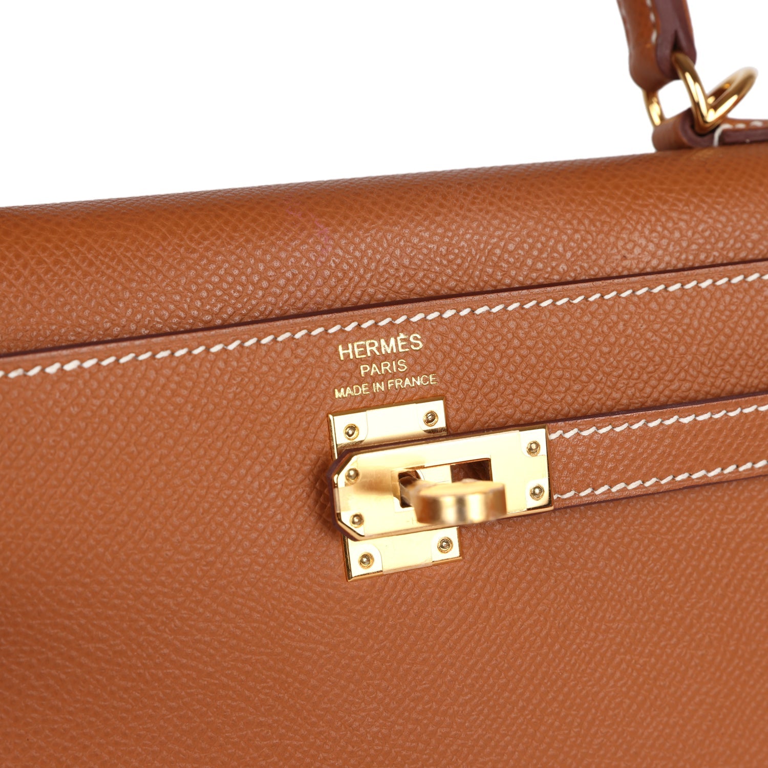 Hermes Kelly Sellier 25 Gold Epsom Gold Hardware