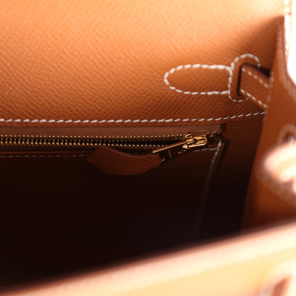 Hermes Kelly Sellier 25 Gold Epsom Gold Hardware