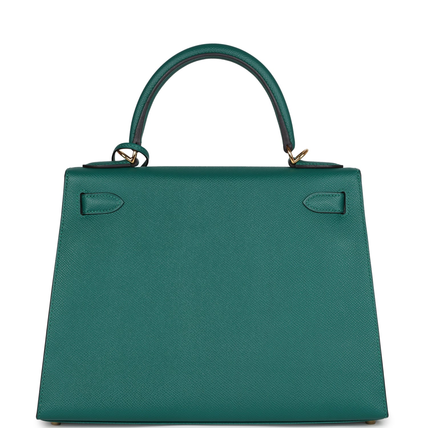 Pre-owned Hermes Kelly Sellier 28 Malachite Epsom Gold Hardware