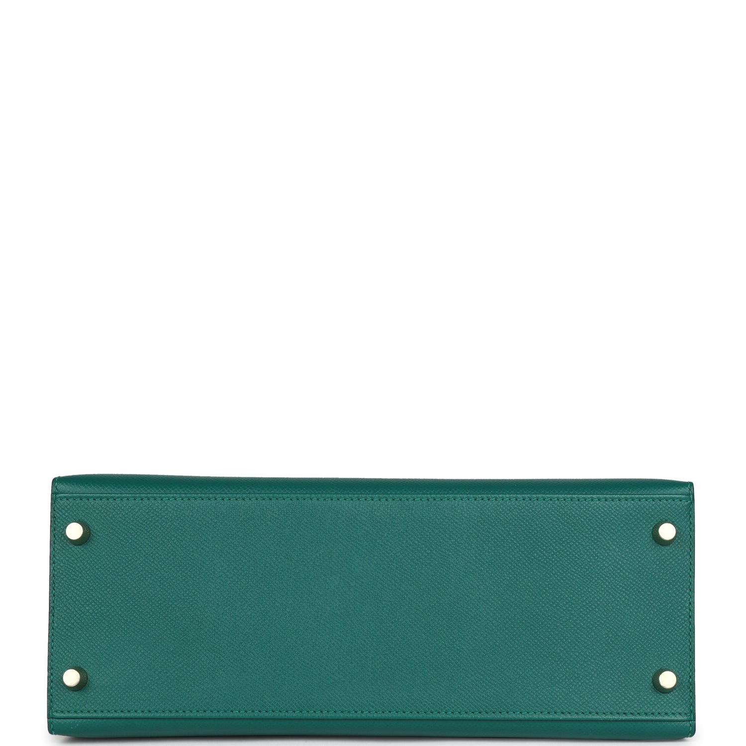 Pre-owned Hermes Kelly Sellier 28 Malachite Epsom Gold Hardware
