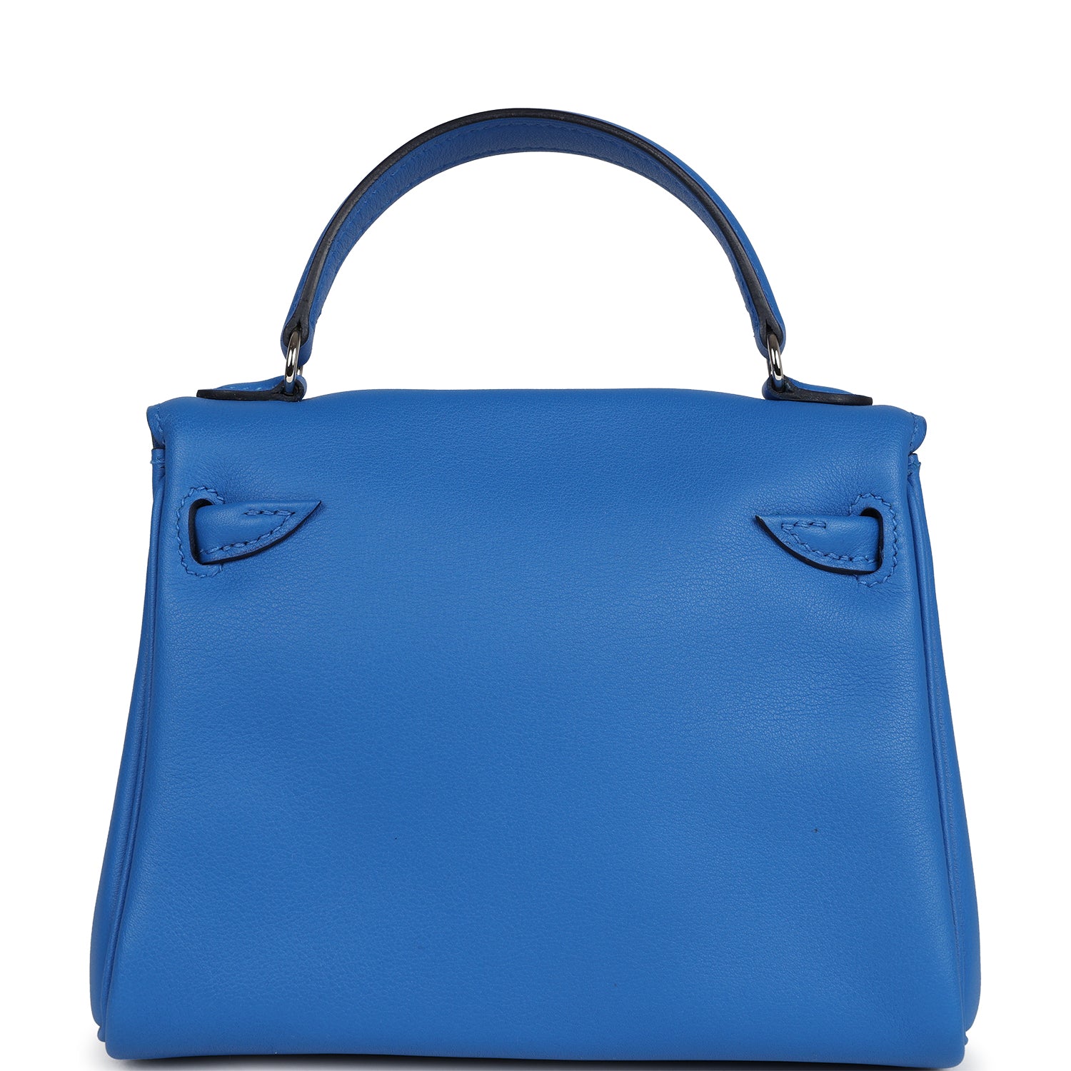 Hermes "Quelle Idolle" Kelly Doll Bleu Zellige and Bleu Agate Swift Palladium Hardware