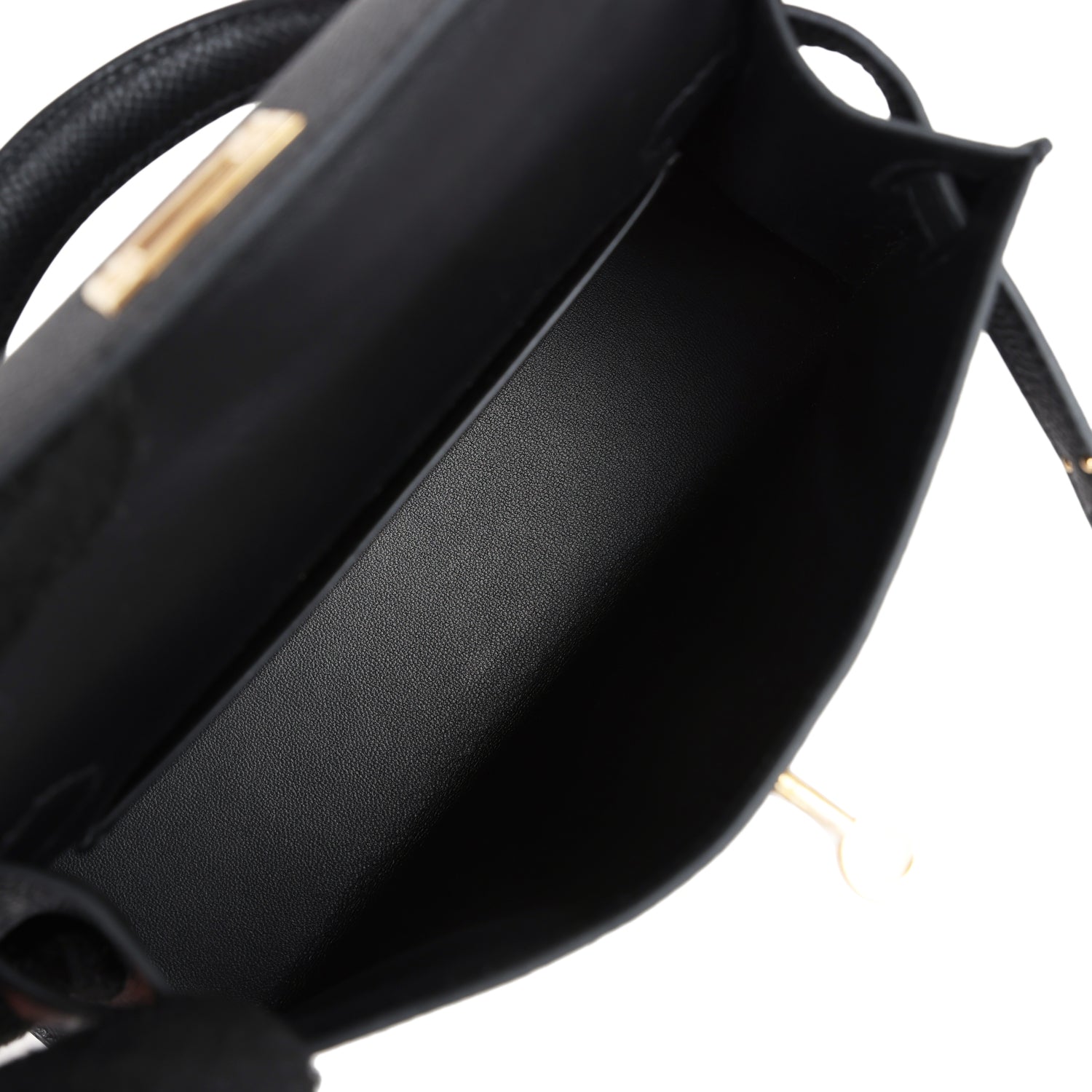 Hermes Kelly Sellier 20 Black Epsom Gold Hardware