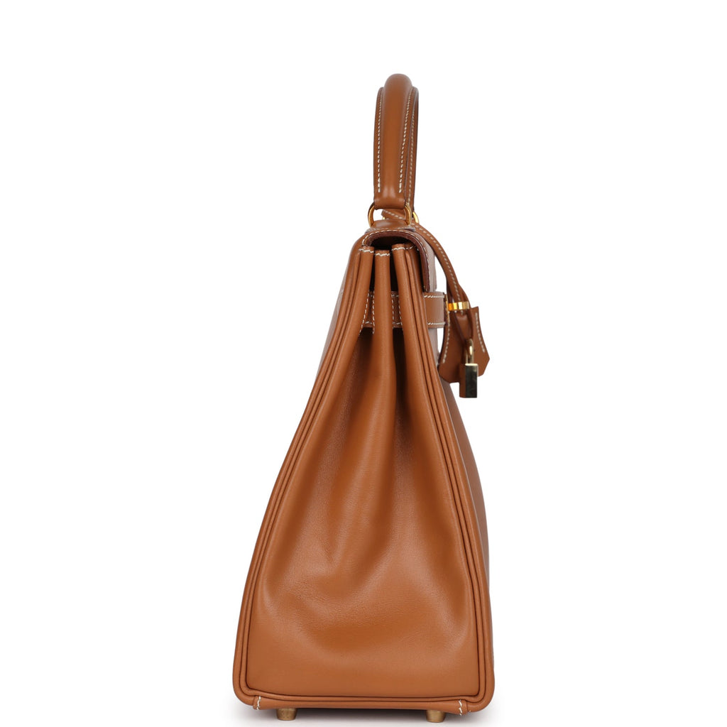 New Hermes Kelly Retourne 32 Naturel Sable Chamonix Gold Hardware