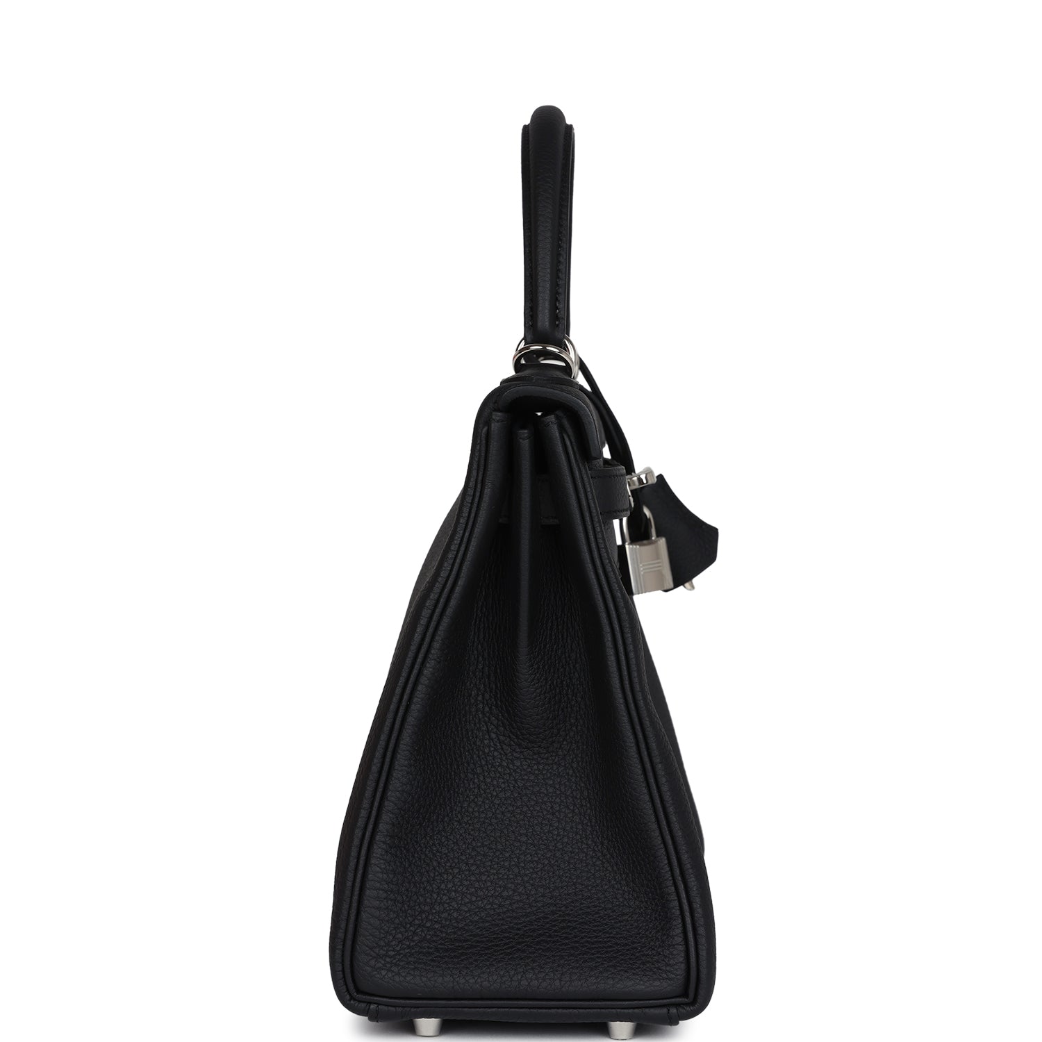 Hermes Kelly Retourne 28 Black Togo Palladium Hardware