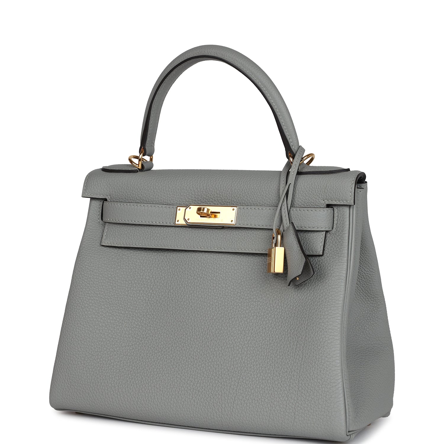 Hermes Kelly Retourne 28 Gris Mouette Togo Gold Hardware