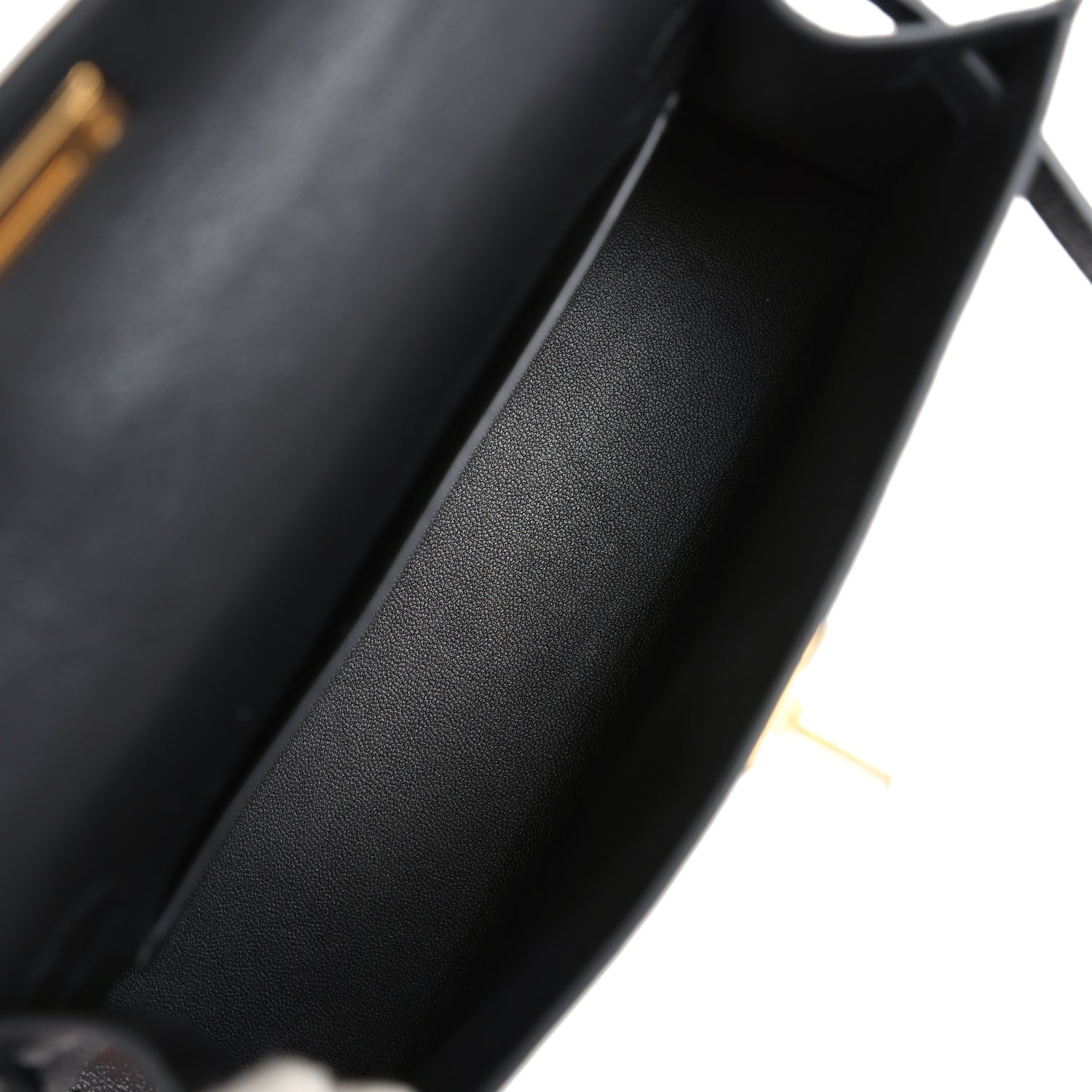 Hermes Kelly Sellier 20 Black Epsom Gold Hardware