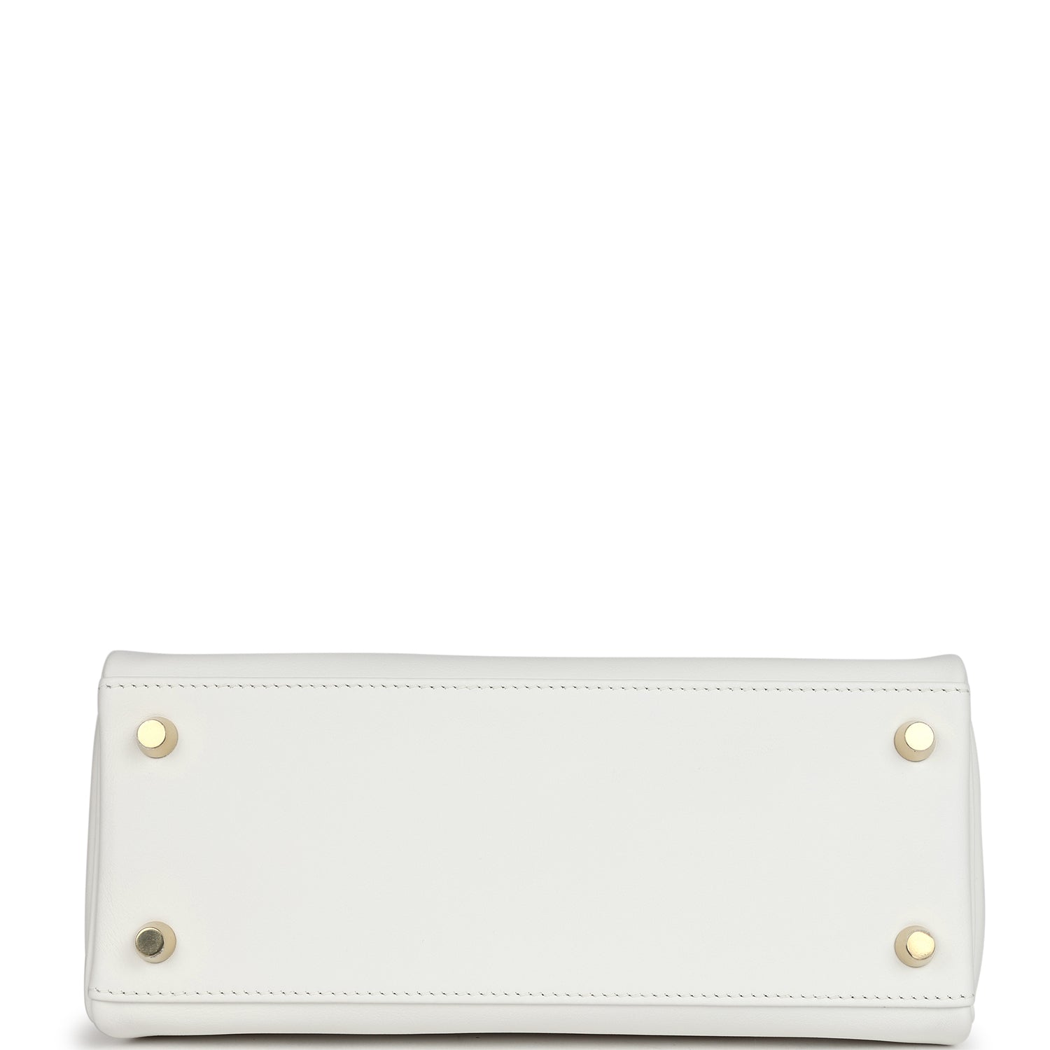 Hermes Kelly Retourne 25 New White Swift Gold Hardware