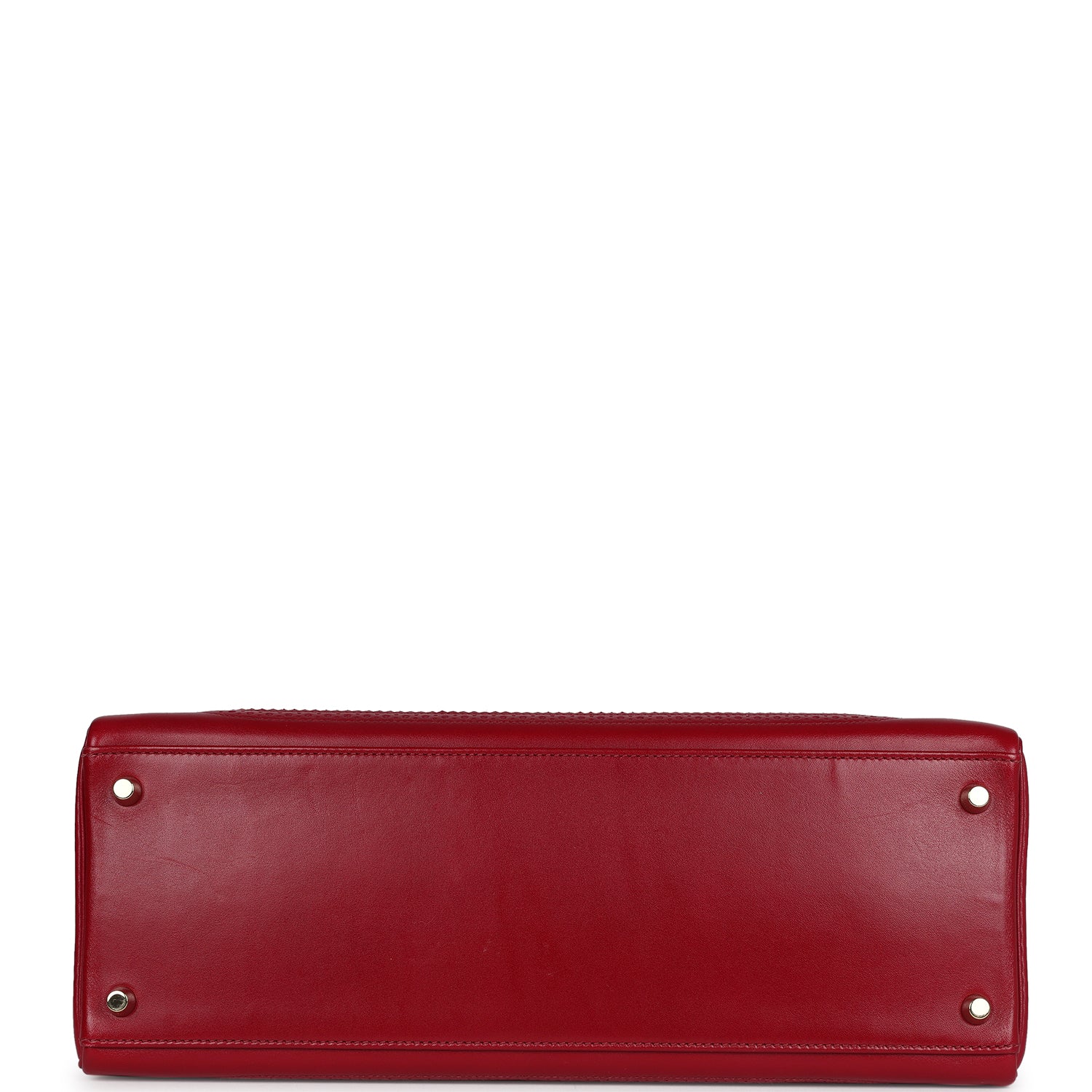 Pre-owned Hermes Kelly Ghillies Retourne 35 Rubis Tadelakt Permabrass Hardware