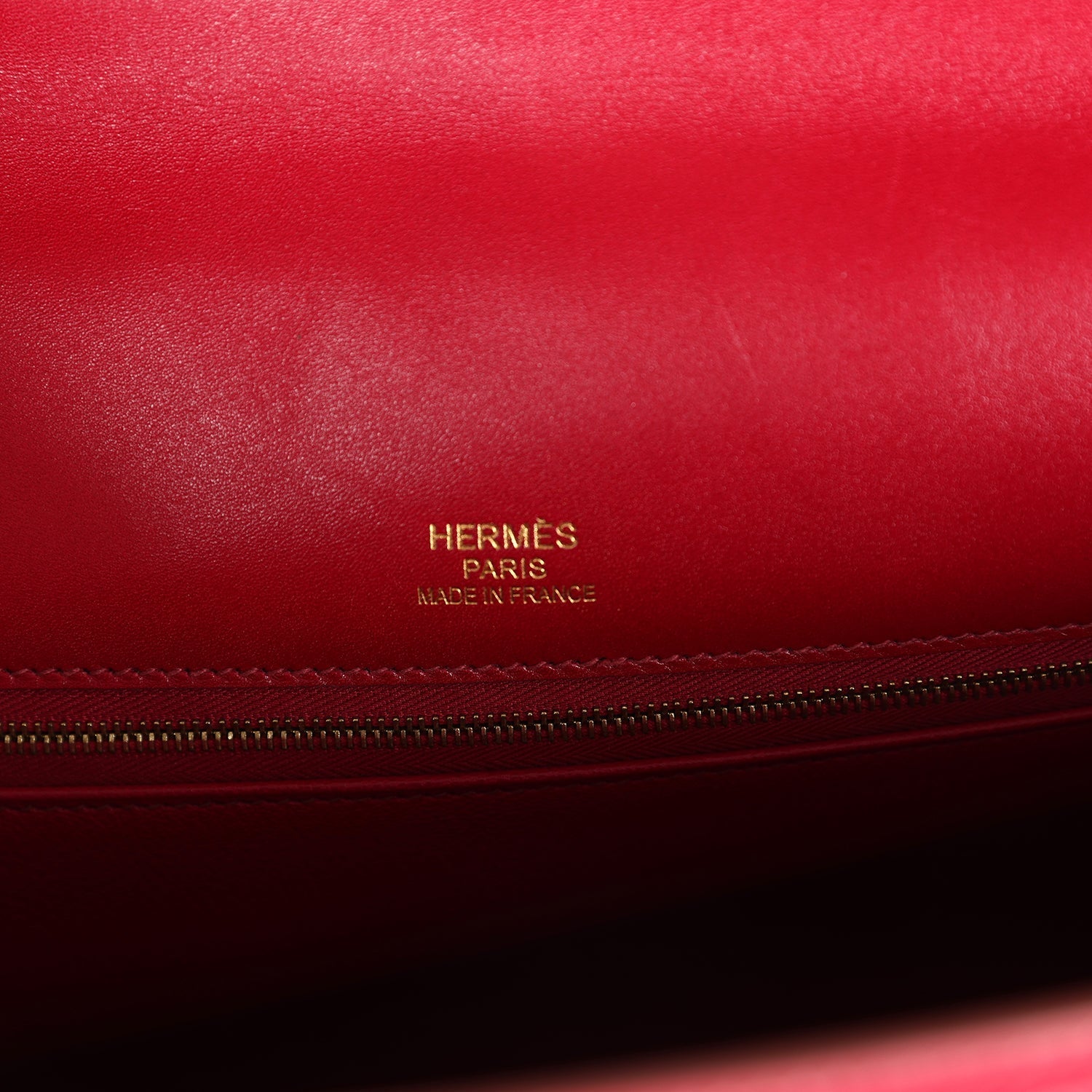 Pre-owned Hermes Kelly Ghillies Retourne 35 Rubis Tadelakt Permabrass Hardware