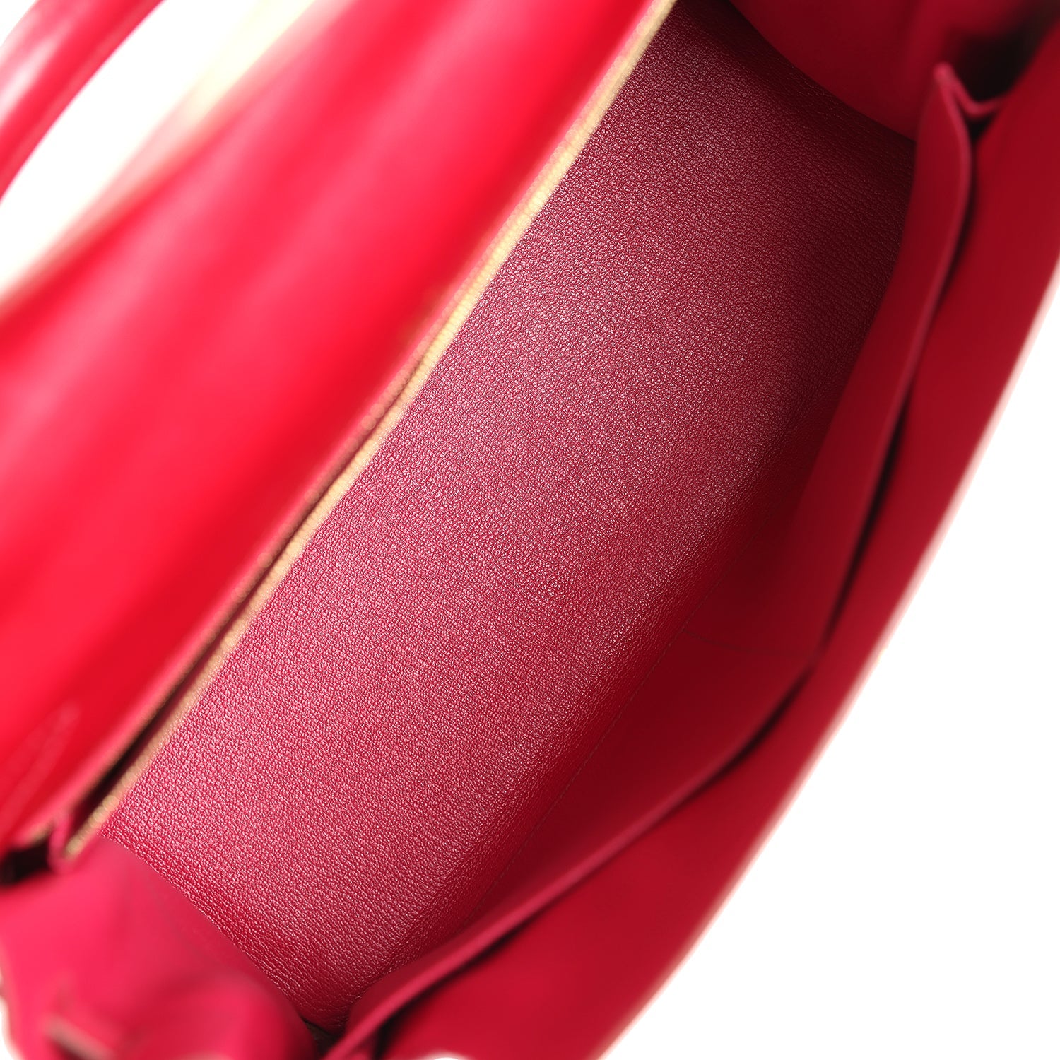 Pre-owned Hermes Kelly Ghillies Retourne 35 Rubis Tadelakt Permabrass Hardware