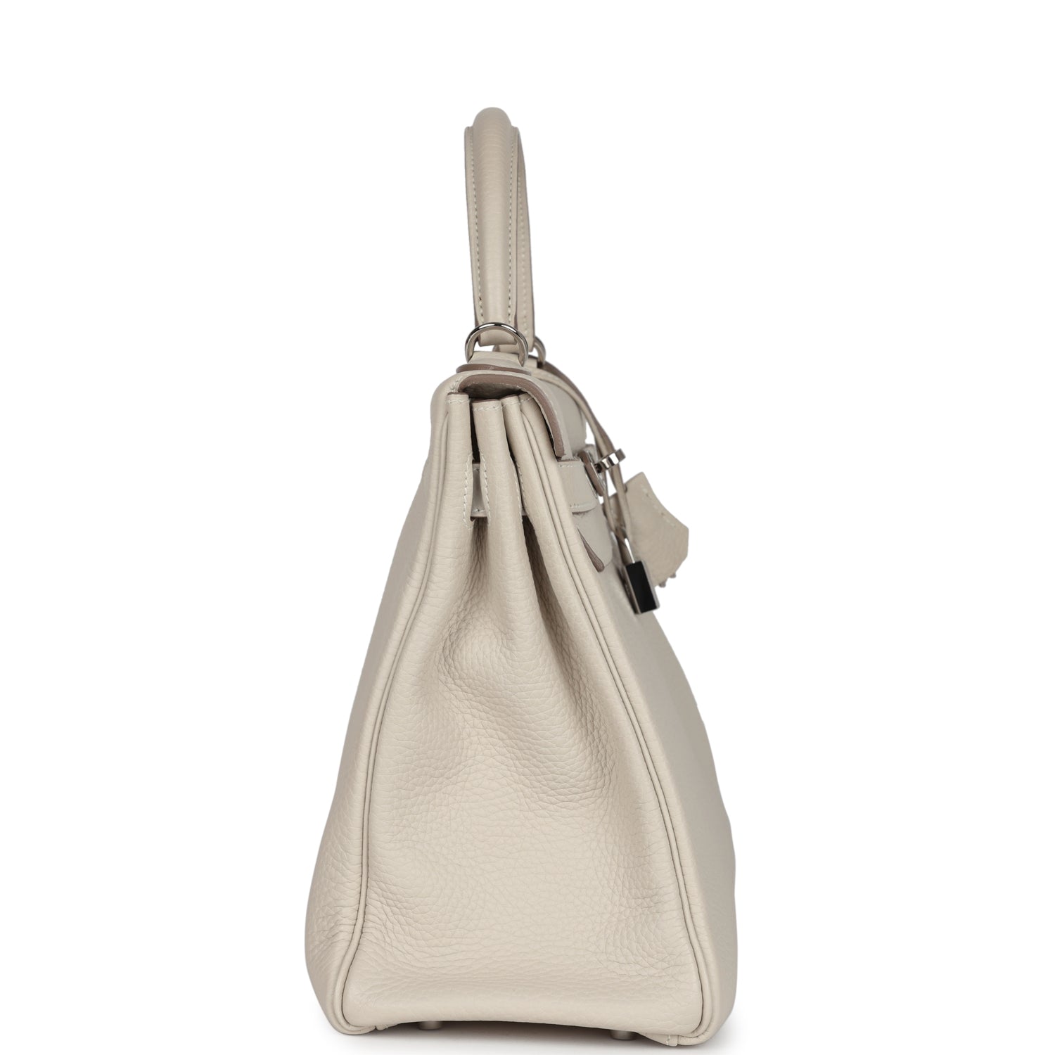 New Hermes Kelly Retourne 32 Craie Togo Palladium Hardware