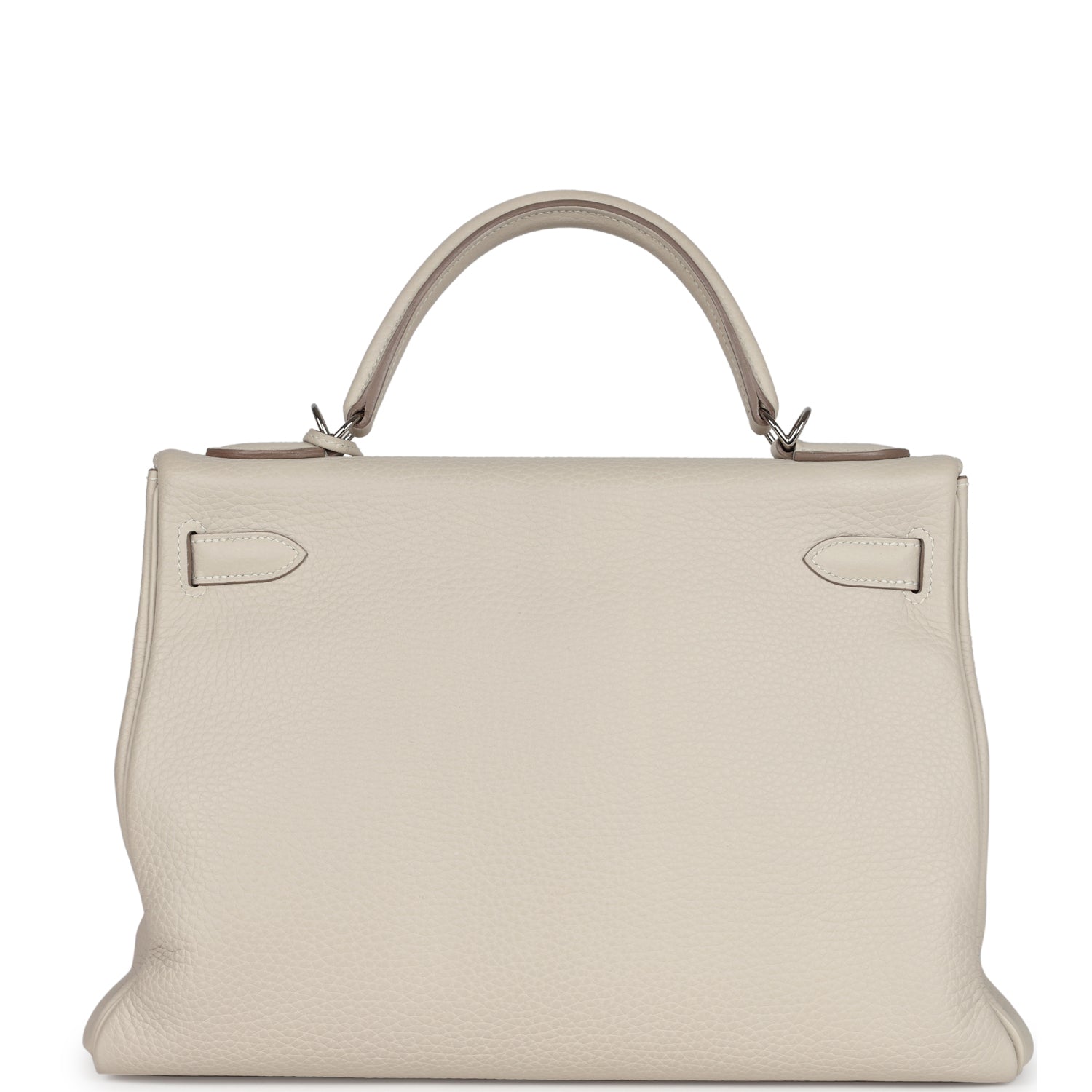 New Hermes Kelly Retourne 32 Craie Togo Palladium Hardware