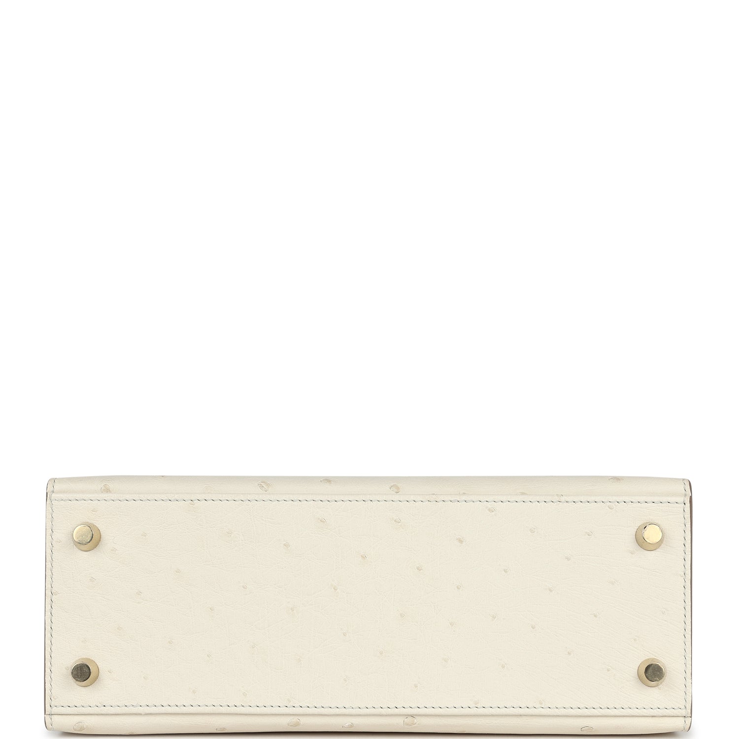 Hermes Special Order (HSS) Kelly Sellier 25 Beton Ostrich Verso Brushed Gold Hardware