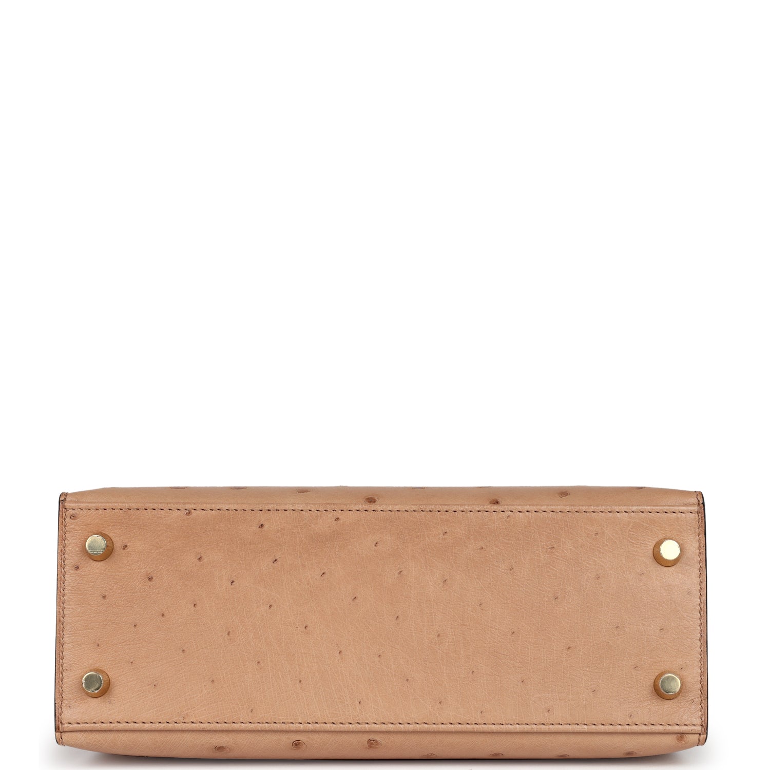 Hermes Kelly Sellier 25 Chai Ostrich Gold Hardware
