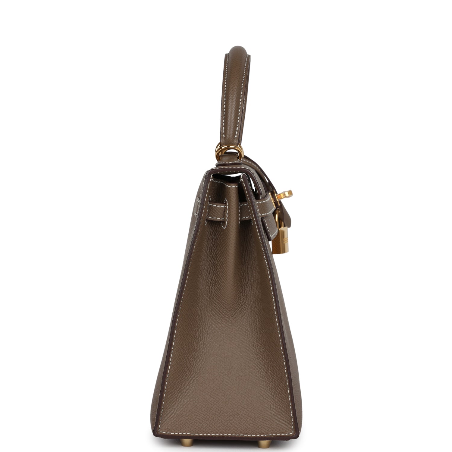 New Hermes Kelly Sellier 25 Etoupe Epsom Gold Hardware