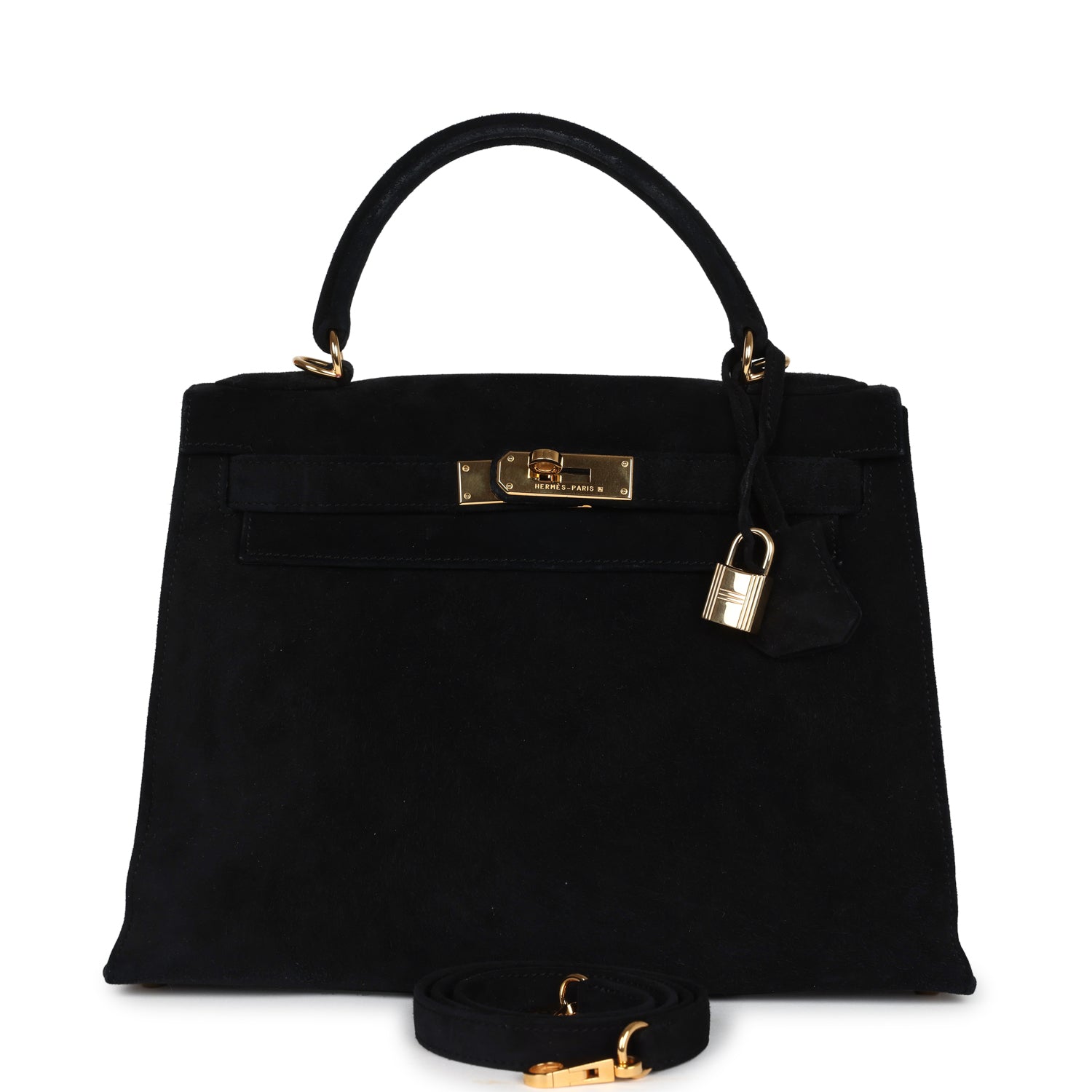 New Hermes Kelly Sellier 28 Black Doblis Gold Hardware