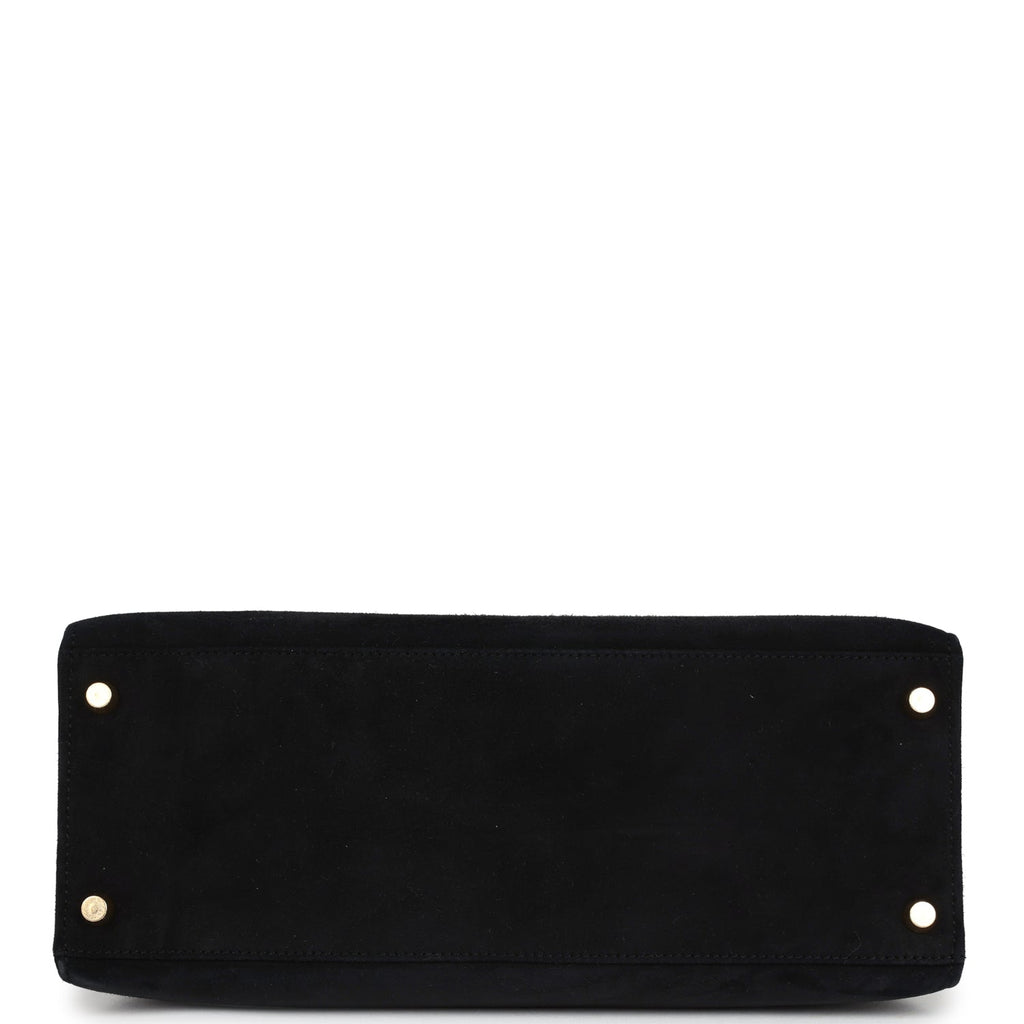 New Hermes Kelly Sellier 28 Black Doblis Gold Hardware