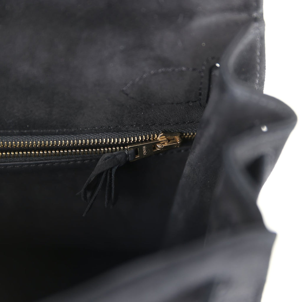 New Hermes Kelly Sellier 28 Black Doblis Gold Hardware