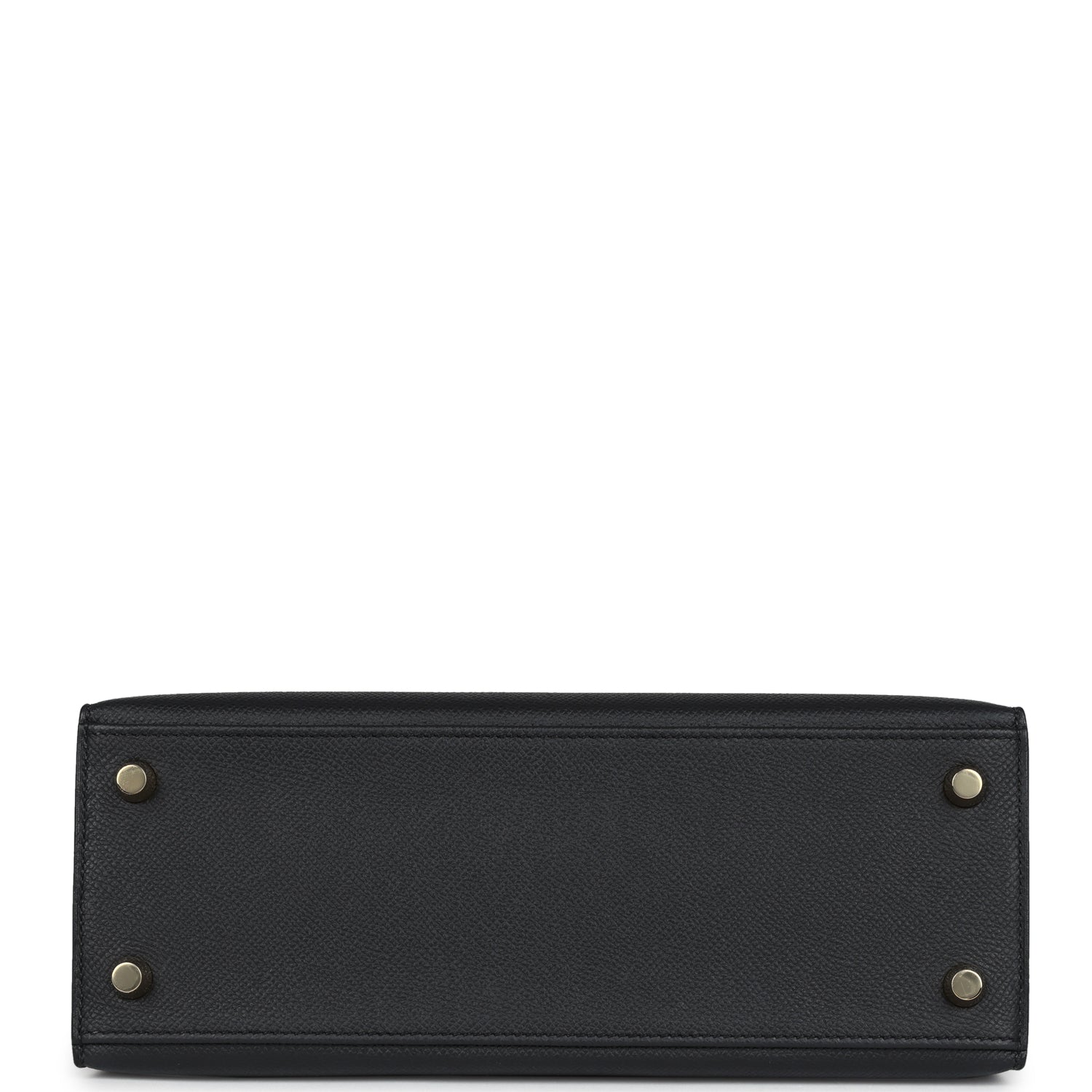 Hermes Kelly Sellier 25 Black Epsom Gold Hardware