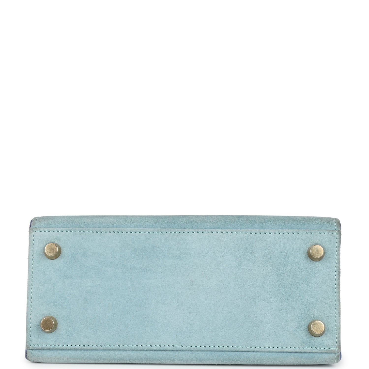 New Hermes Kelly Sellier 20 Bleu Electric and Aqua Doblis Gold Hardware