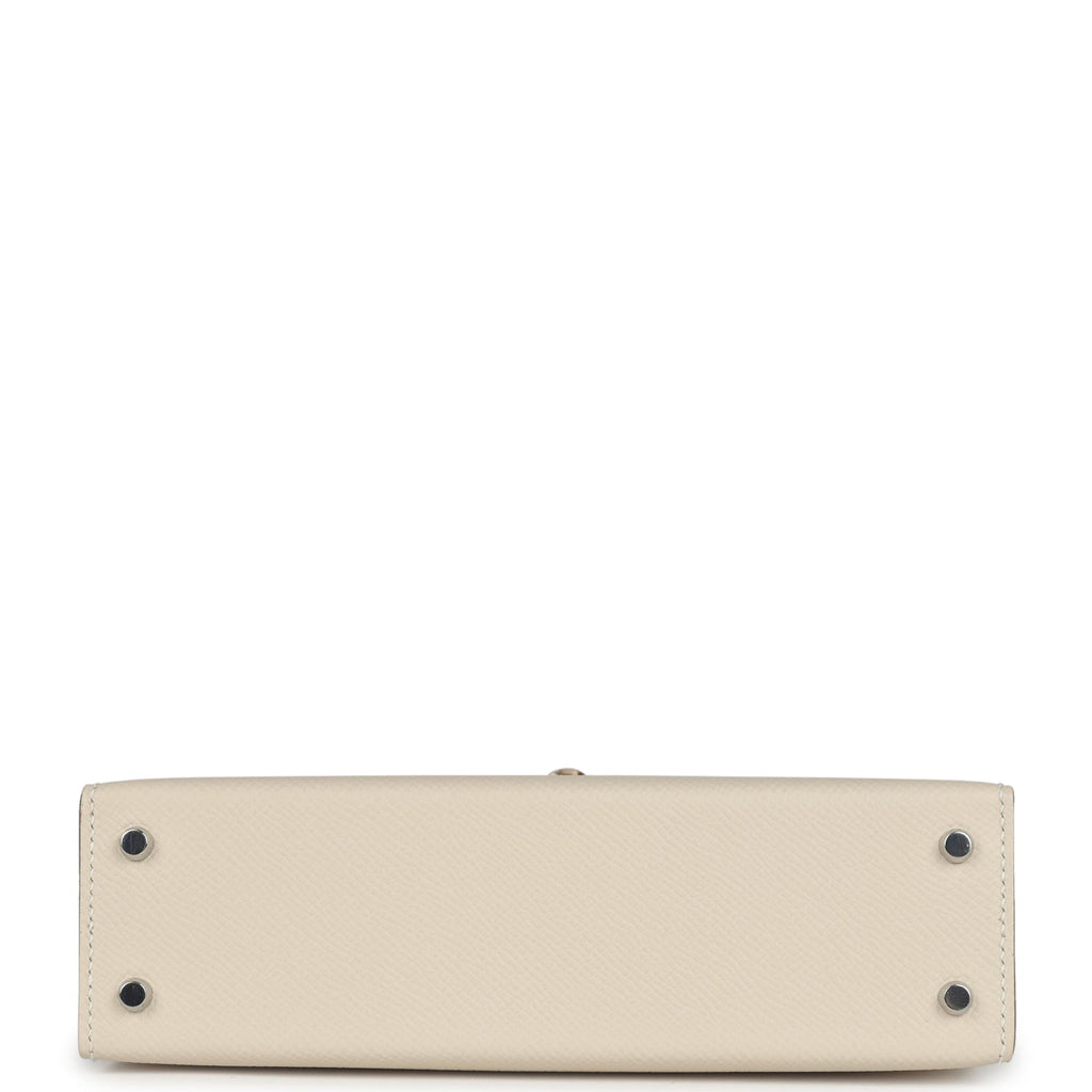 Hermes Kelly Sellier 20 Craie Epsom Electrum Hardware