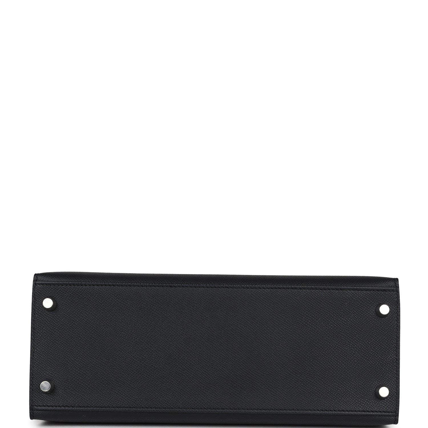 Hermes Kelly Sellier 28 Black Epsom Palladium Hardware