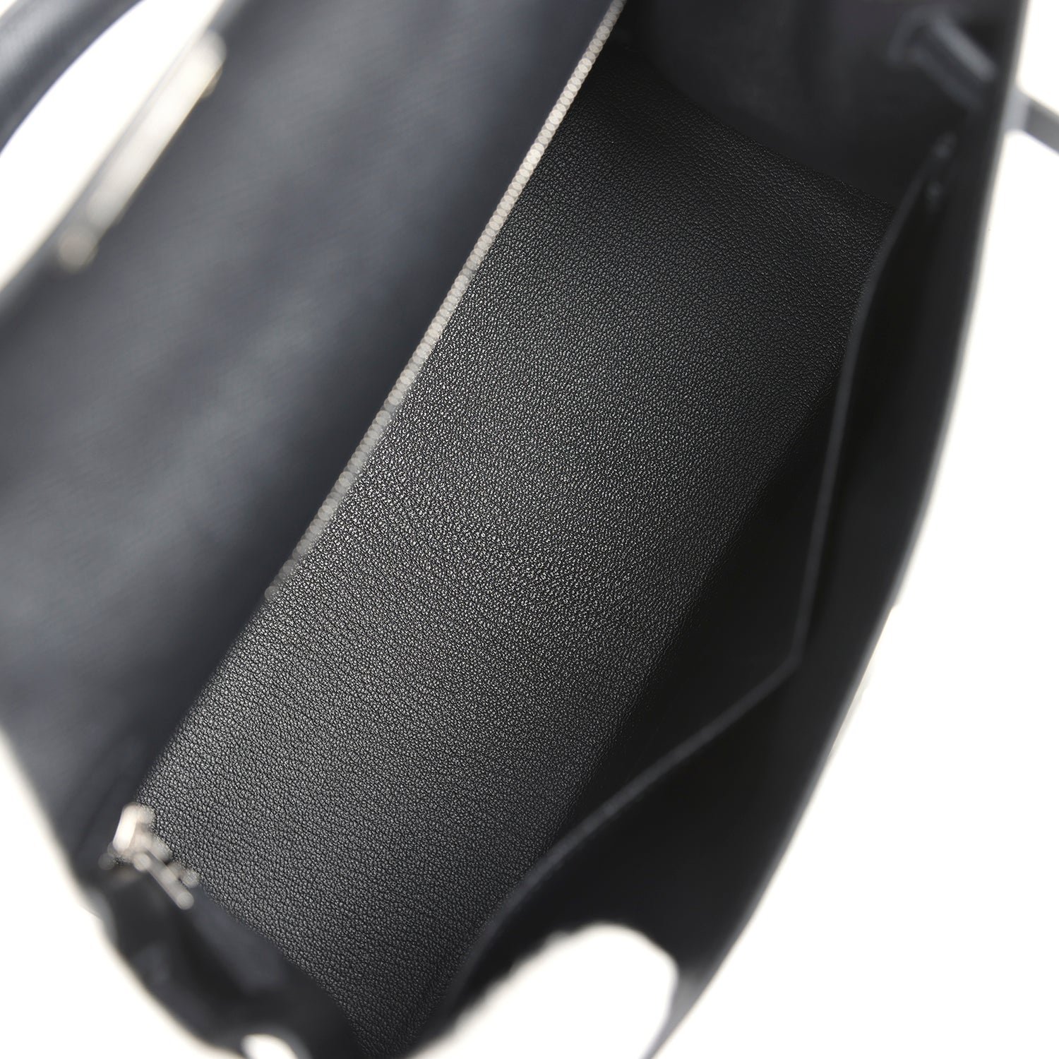 Hermes Kelly Sellier 28 Black Epsom Palladium Hardware