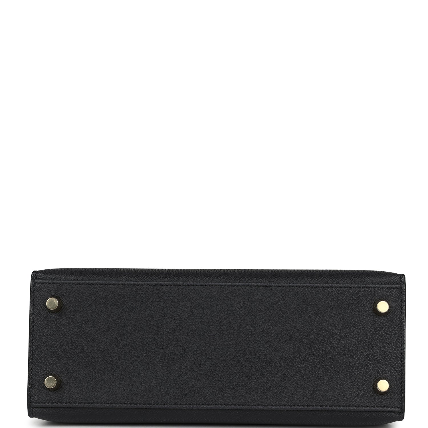 Hermes Kelly Sellier 25 Black Epsom Gold Hardware