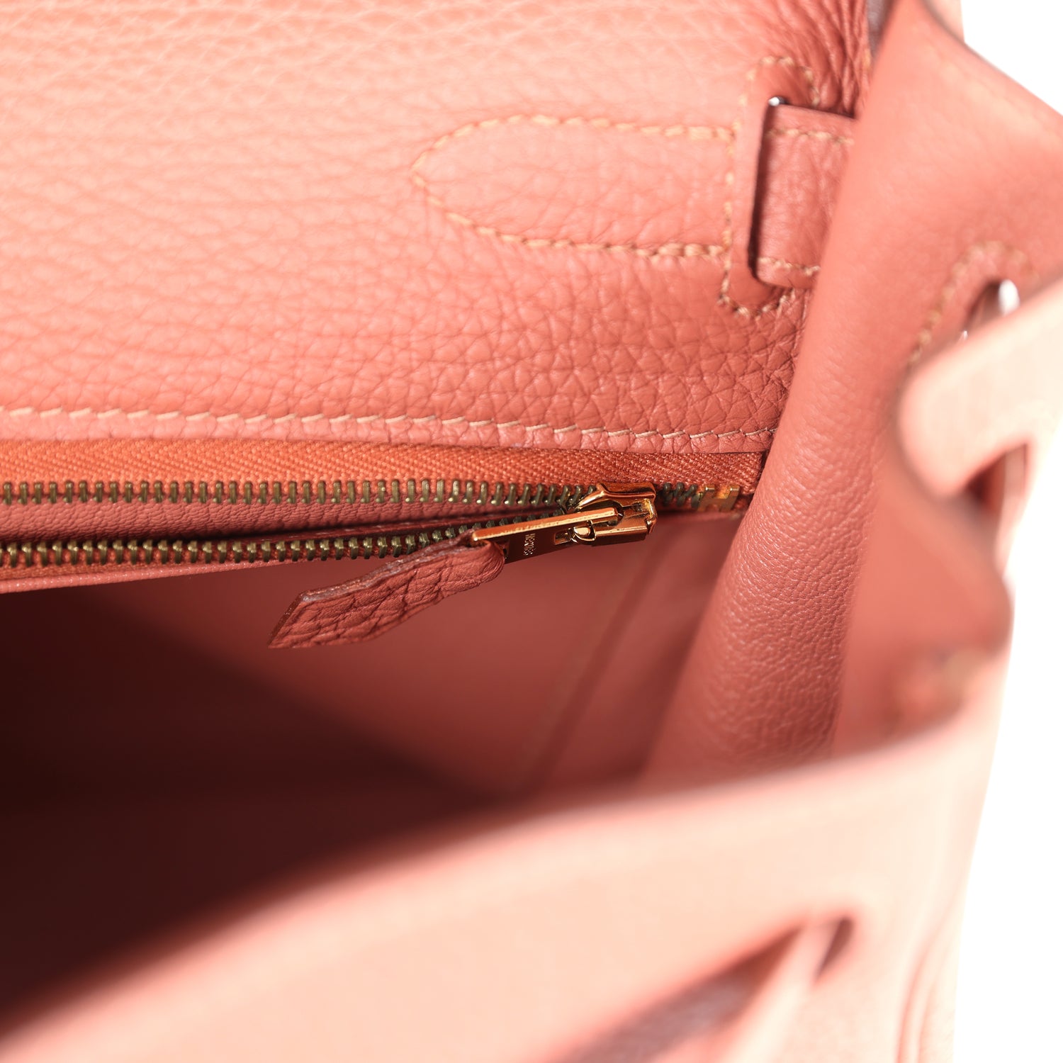 Pre-owned Hermes Kelly Retourne 32 Rosy Togo Gold Hardware
