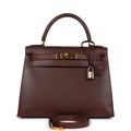 New Hermes Kelly Sellier 28 Noisette Box Gold Hardware