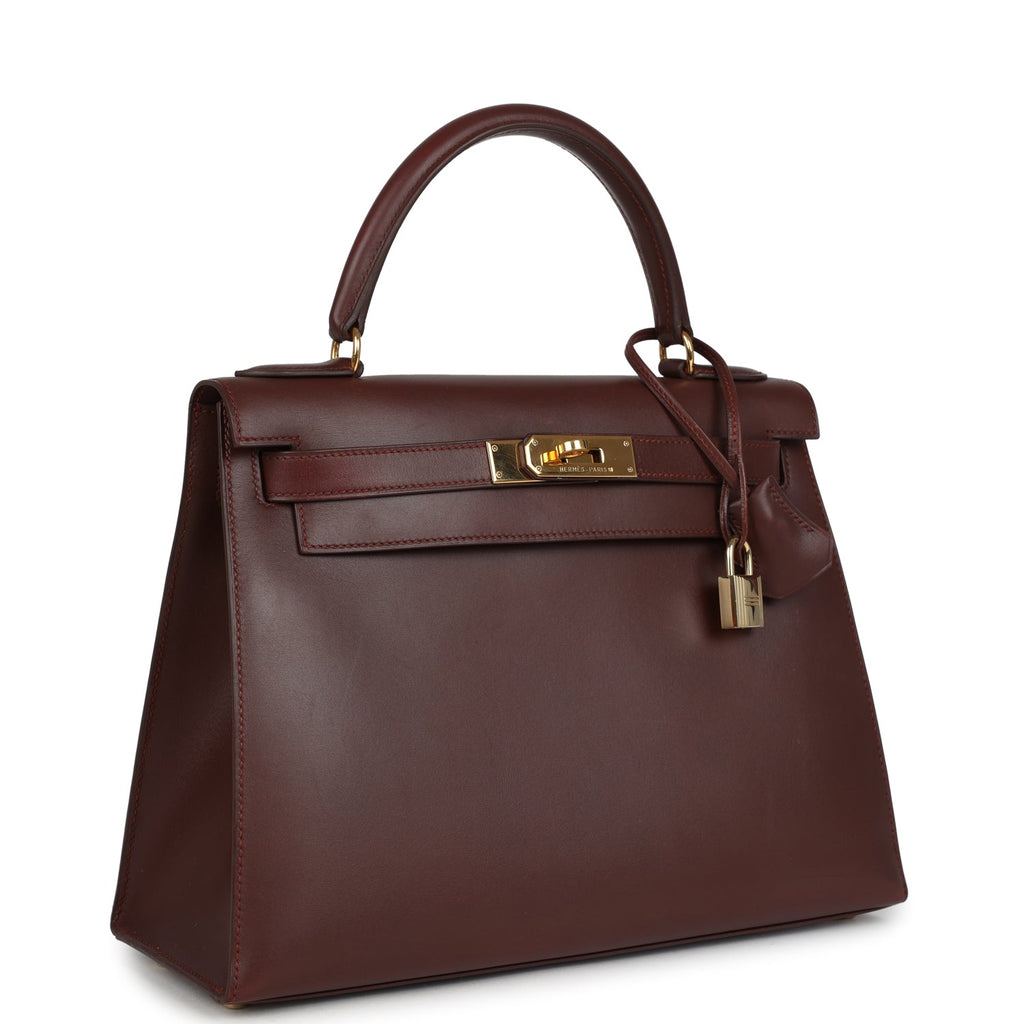 New Hermes Kelly Sellier 28 Noisette Box Gold Hardware