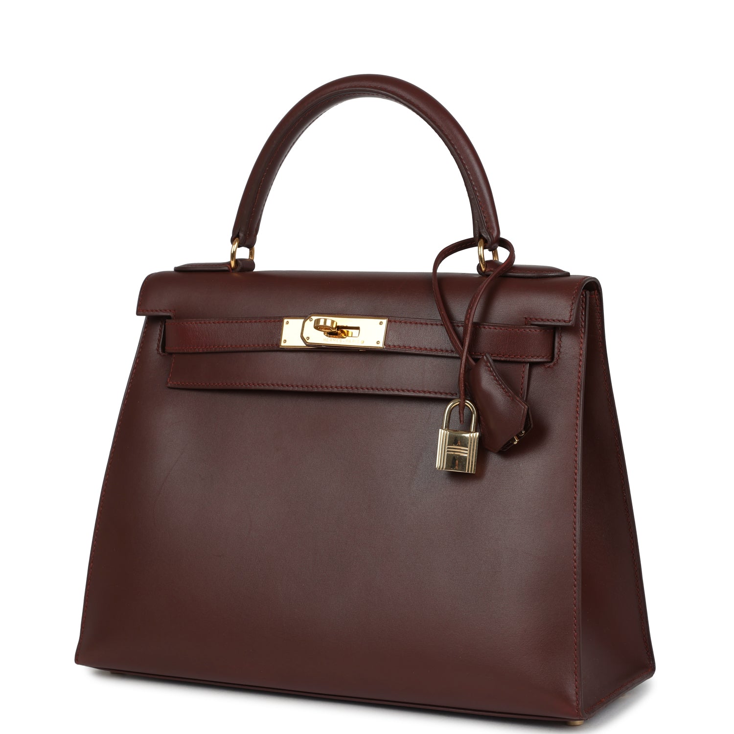 New Hermes Kelly Sellier 28 Noisette Box Gold Hardware