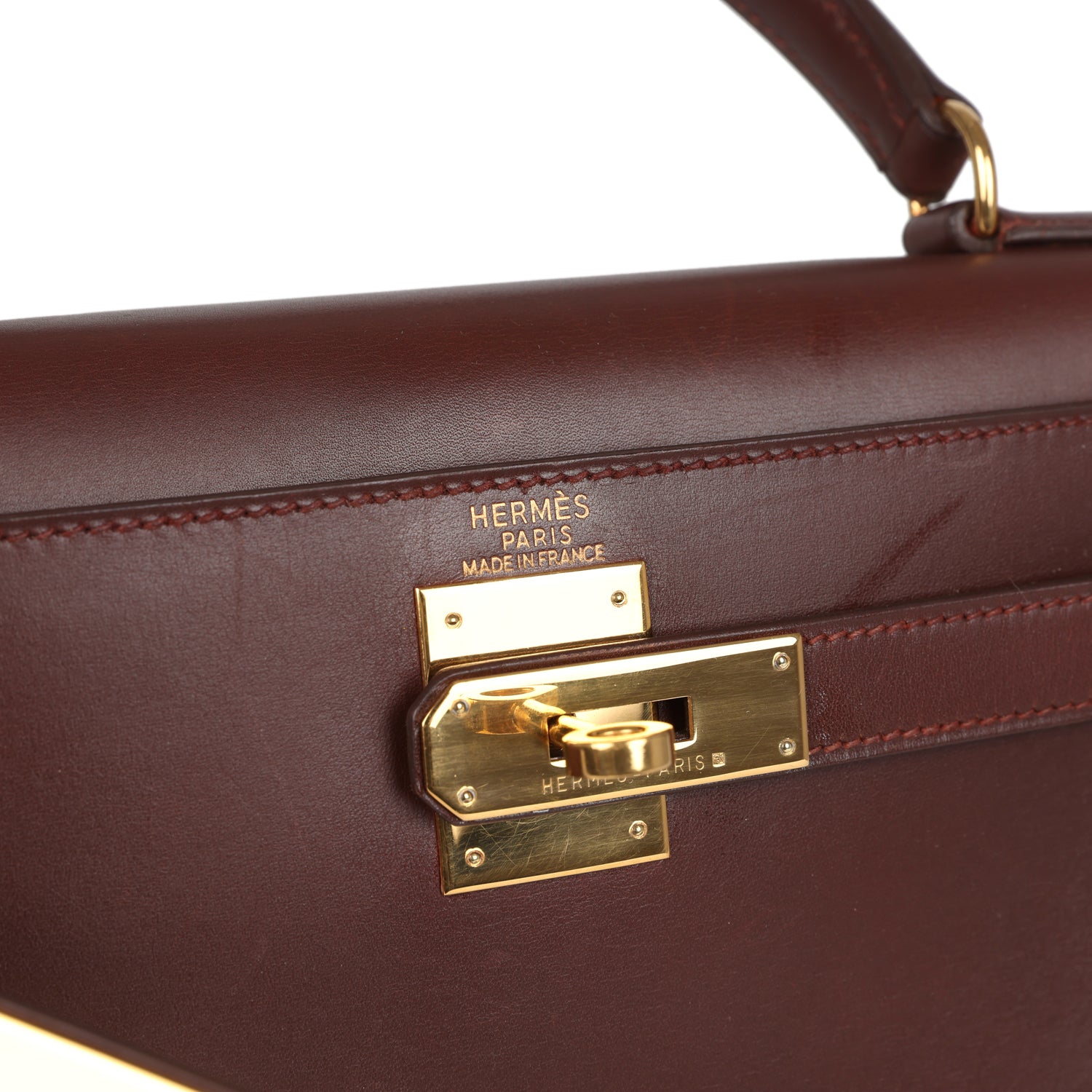 New Hermes Kelly Sellier 28 Noisette Box Gold Hardware