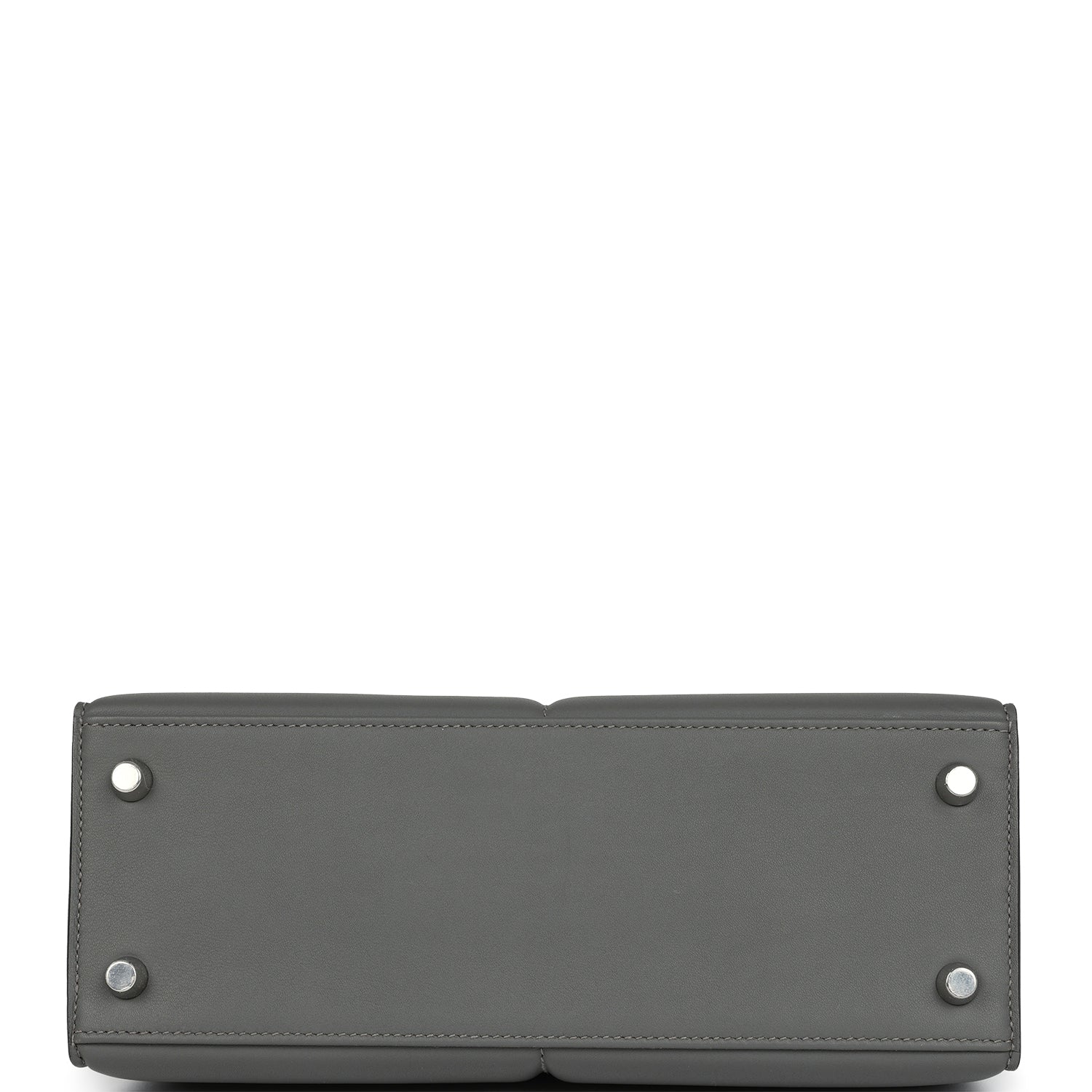Hermes Padded Kelly Sellier 25 Gris Meyer Swift Palladium Hardware