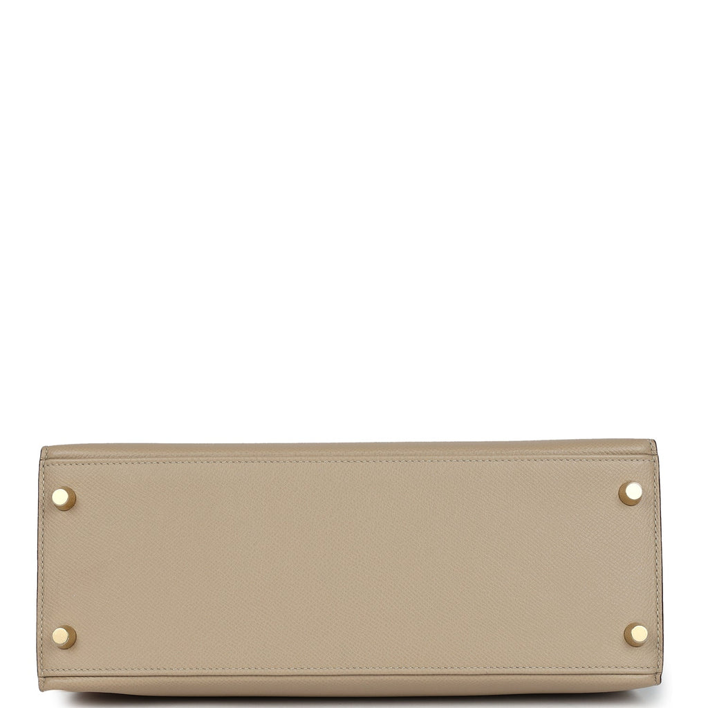 Hermes Special Order (HSS) Kelly Sellier 28 Malachite and Trench Epsom Permabrass Hardware