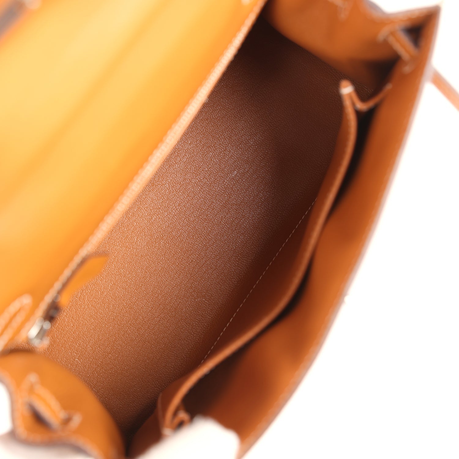 Pre-owned Hermes Kelly Sellier 25 Natural Sable Butler Palladium Hardware