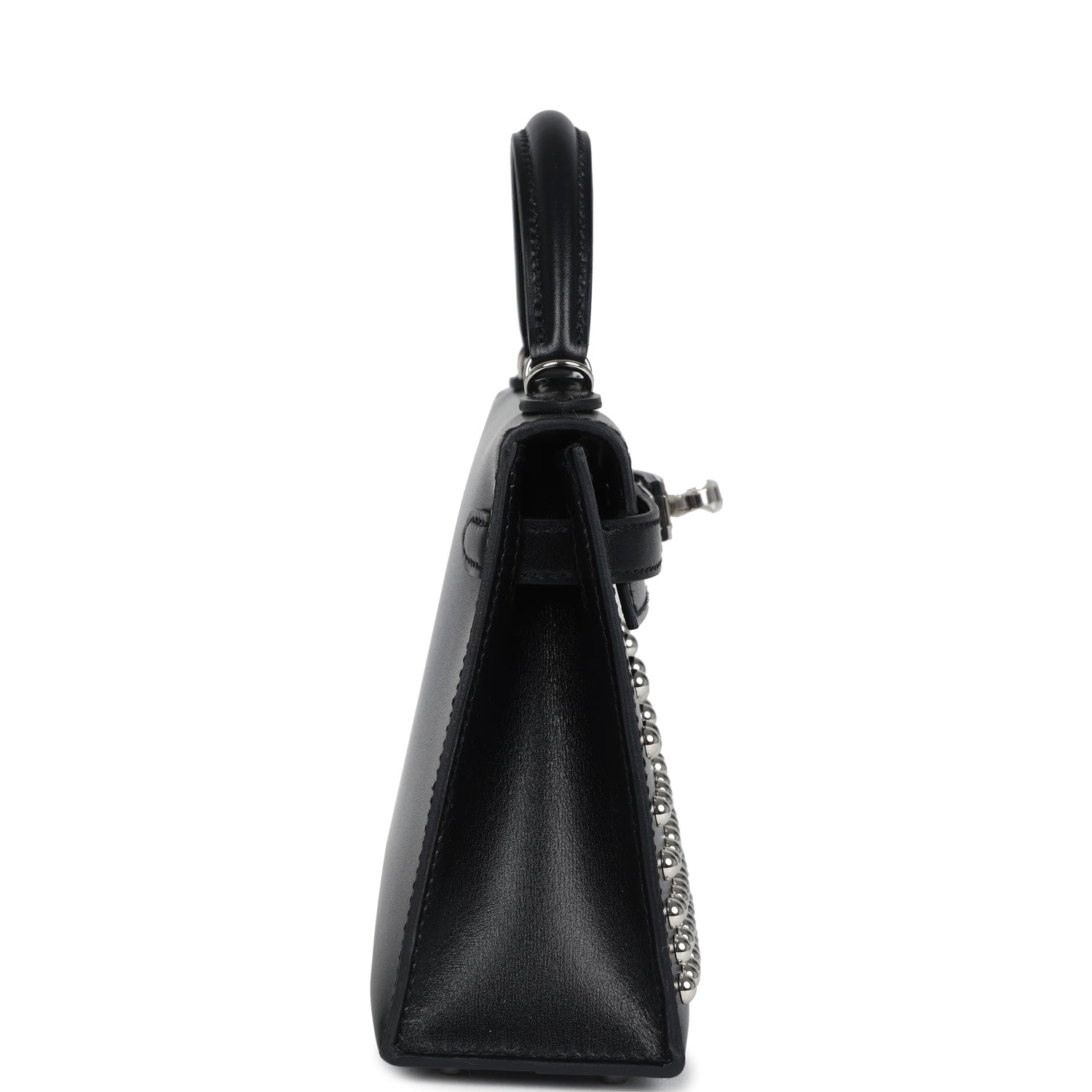 Hermes Kelly Sellier 20 Clouté Black Box Palladium Hardware