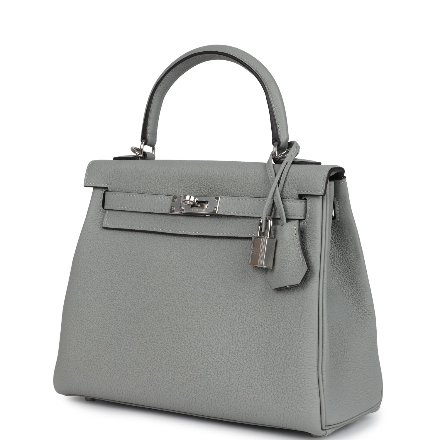 Hermes Kelly Retourne 25 Gris Mouette Togo Palladium Hardware