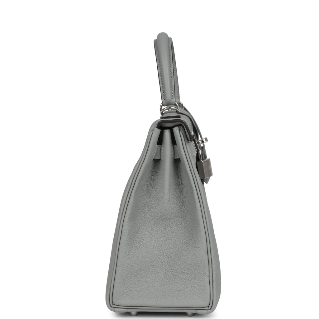 Hermes Kelly Retourne 25 Gris Mouette Togo Palladium Hardware