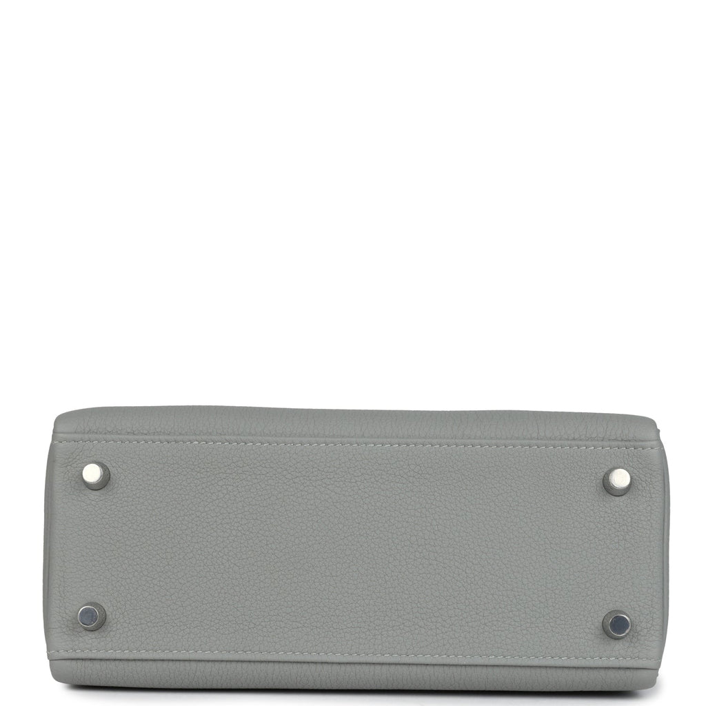Hermes Kelly Retourne 25 Gris Mouette Togo Palladium Hardware