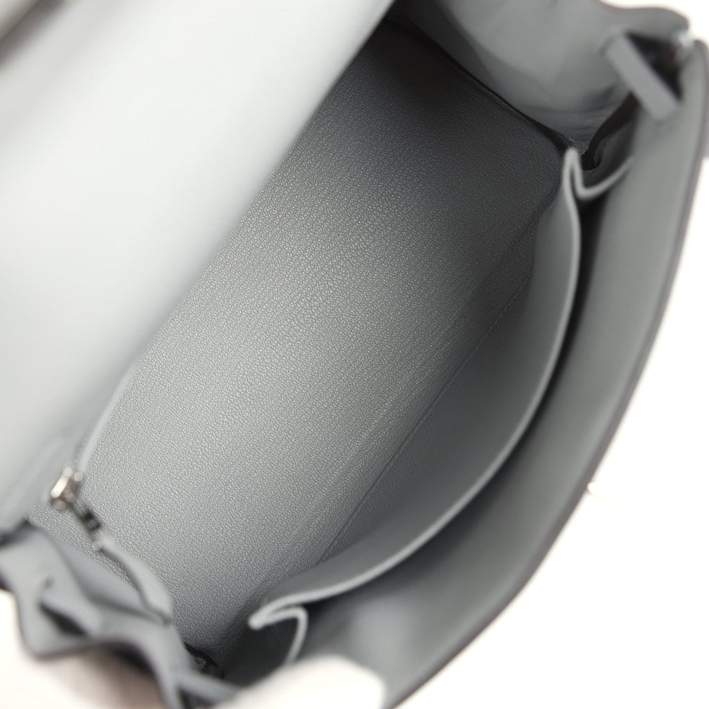Hermes Kelly Retourne 25 Gris Mouette Togo Palladium Hardware