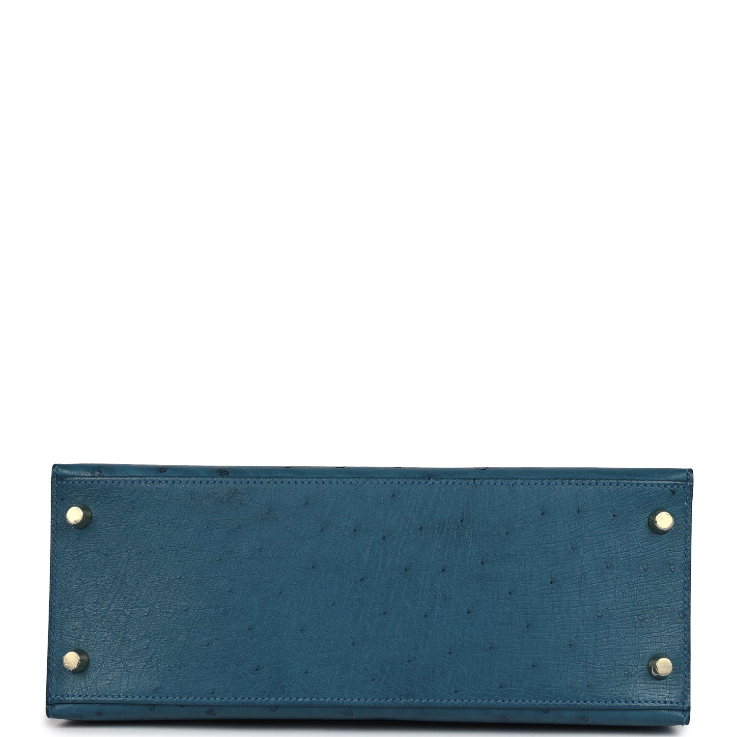 Hermes Kelly Sellier 28 Cobalt Ostrich Gold Hardware